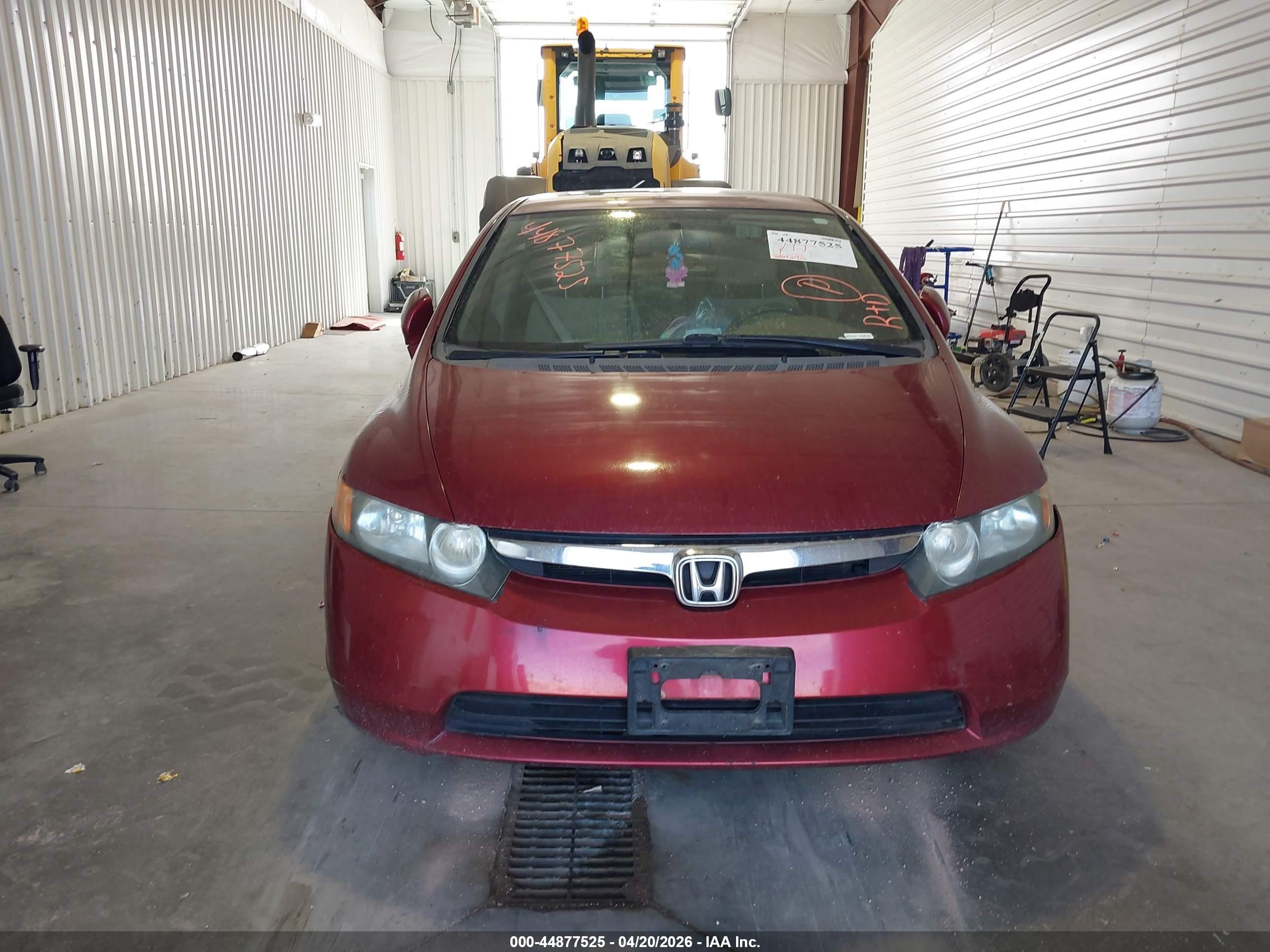 2007 Honda Civic Lx Темно-бордовый vin: 1HGFA16597L112421