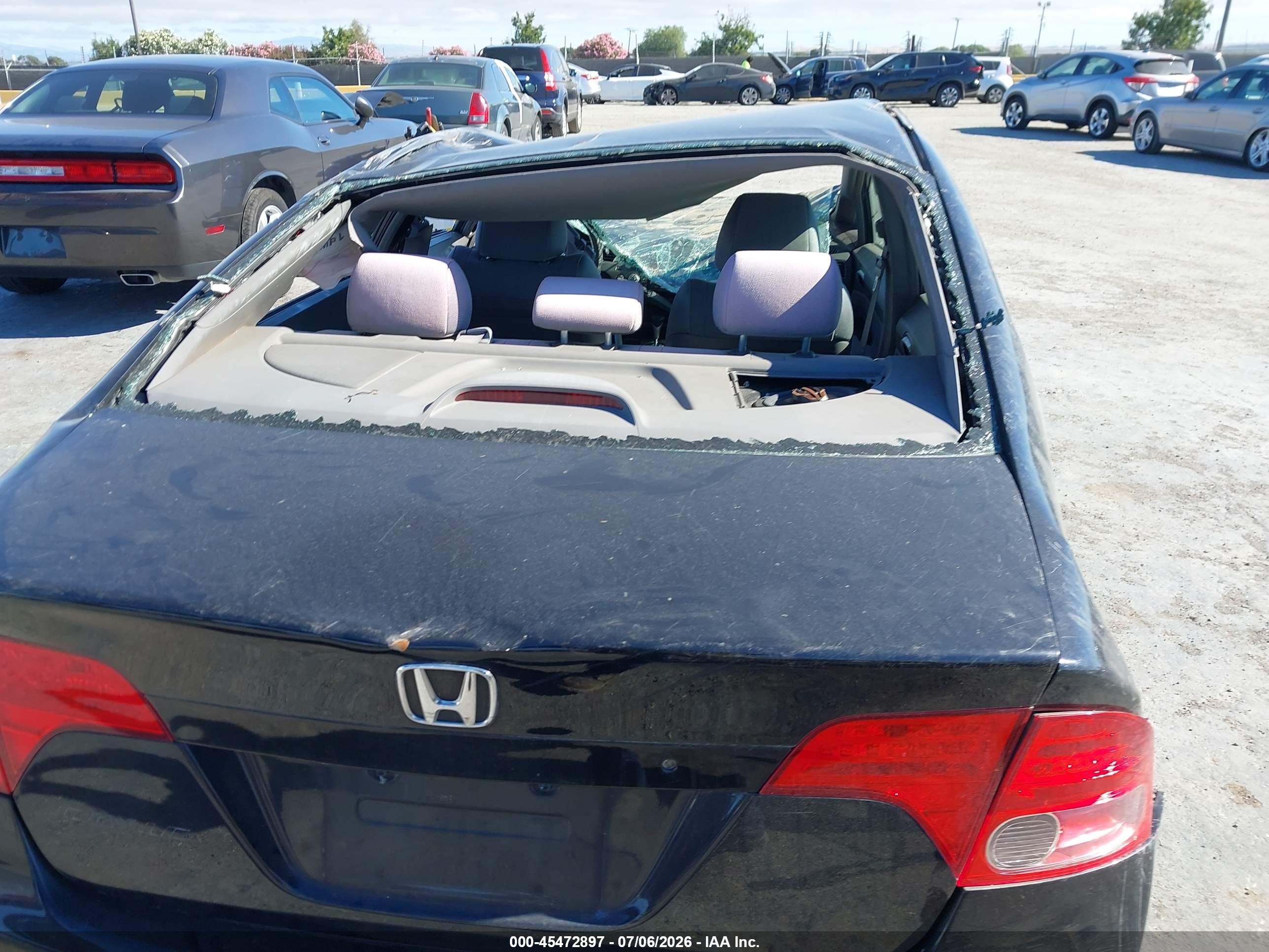 2007 Honda Civic Lx Black vin: 1HGFA16597L119014