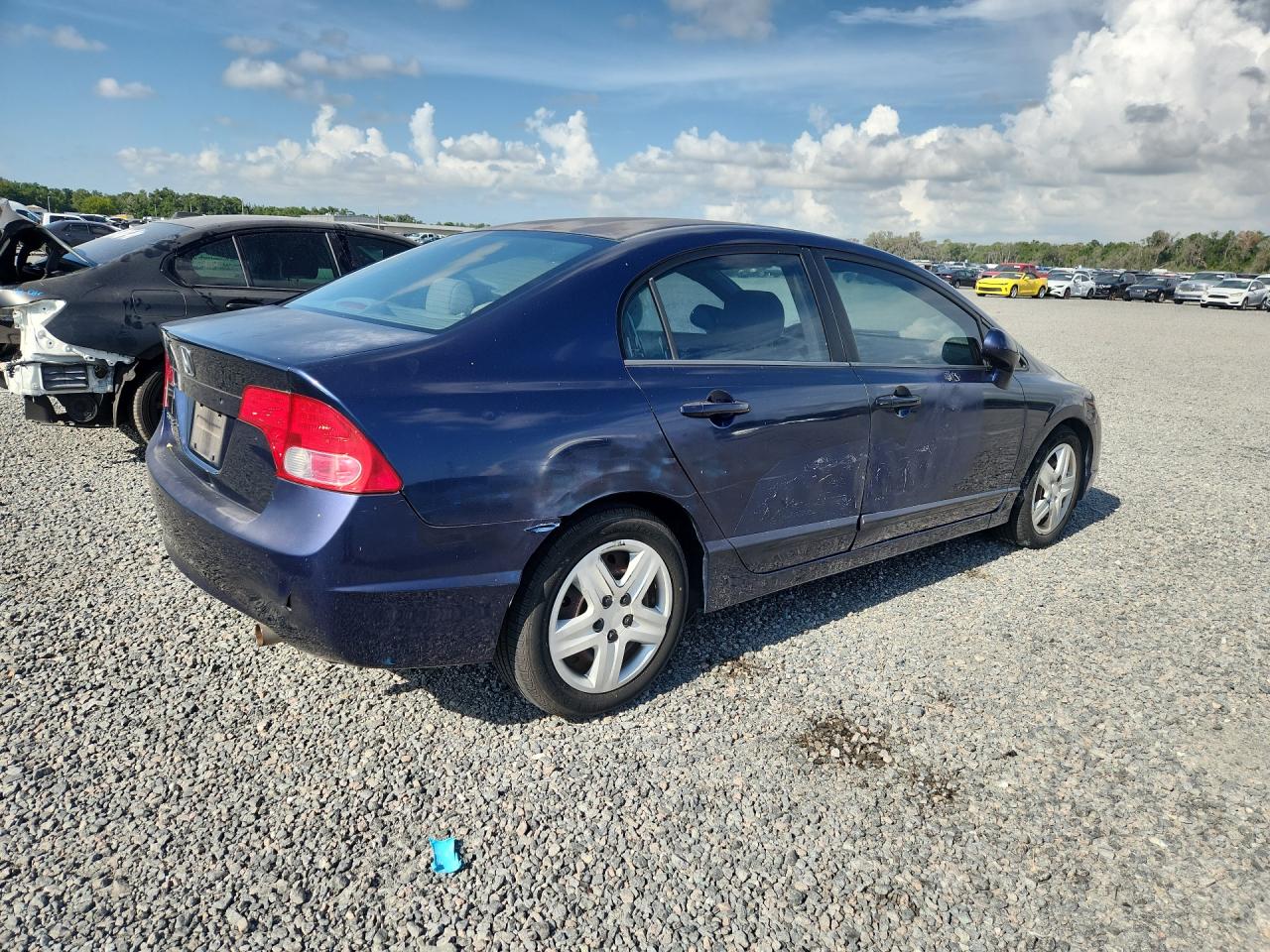2007 Honda Civic Lx Blue vin: 1HGFA16597L124424