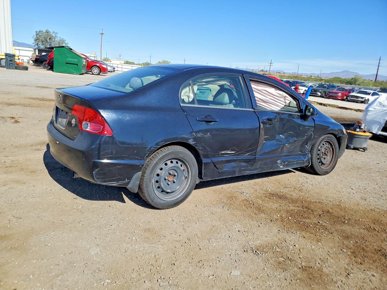 2007 Honda Civic Lx Black vin: 1HGFA16597L126111