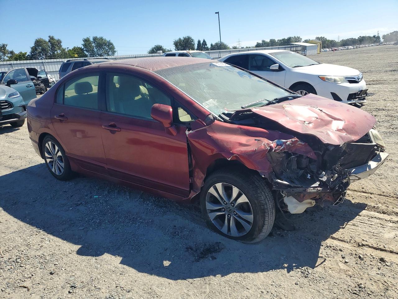 2007 Honda Civic Lx Burgundy vin: 1HGFA16597L135875