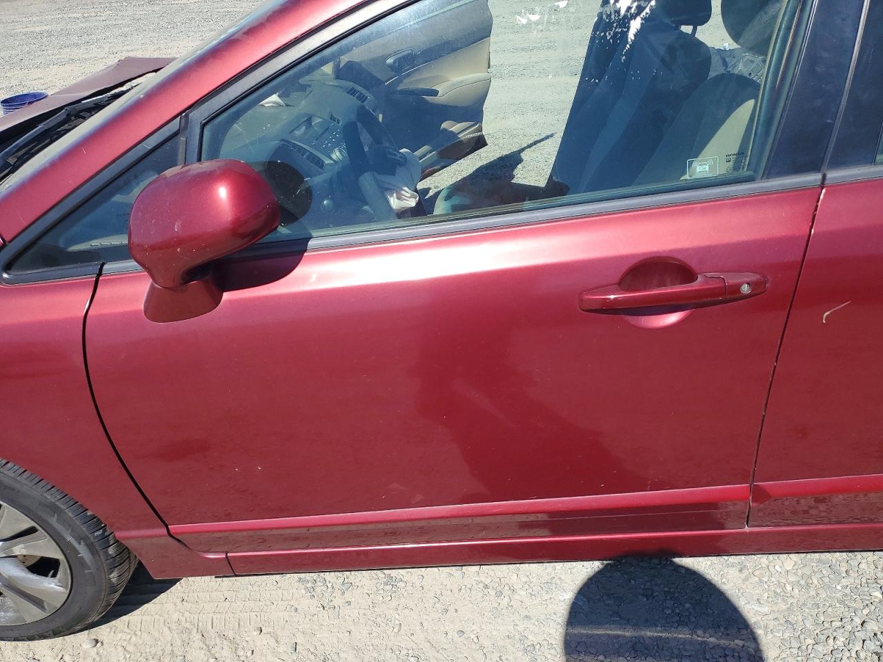 2007 Honda Civic Lx Burgundy vin: 1HGFA16597L135875
