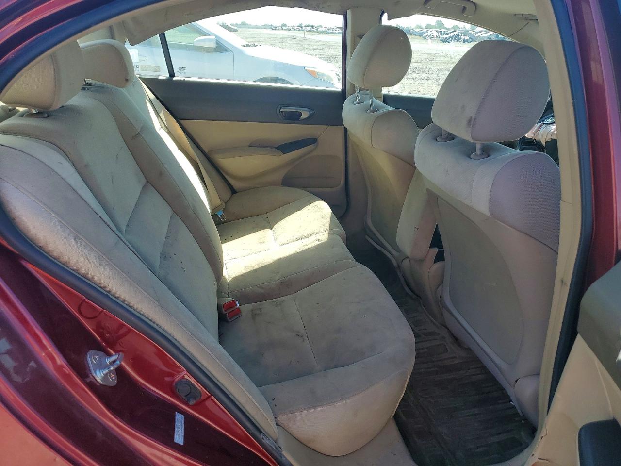 2007 Honda Civic Lx Burgundy vin: 1HGFA16597L135875
