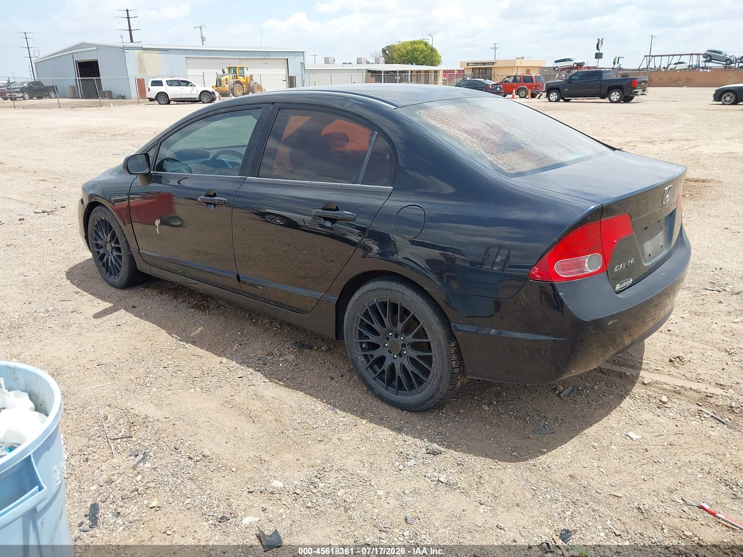 2008 Honda Civic Lx Black vin: 1HGFA16598L002891