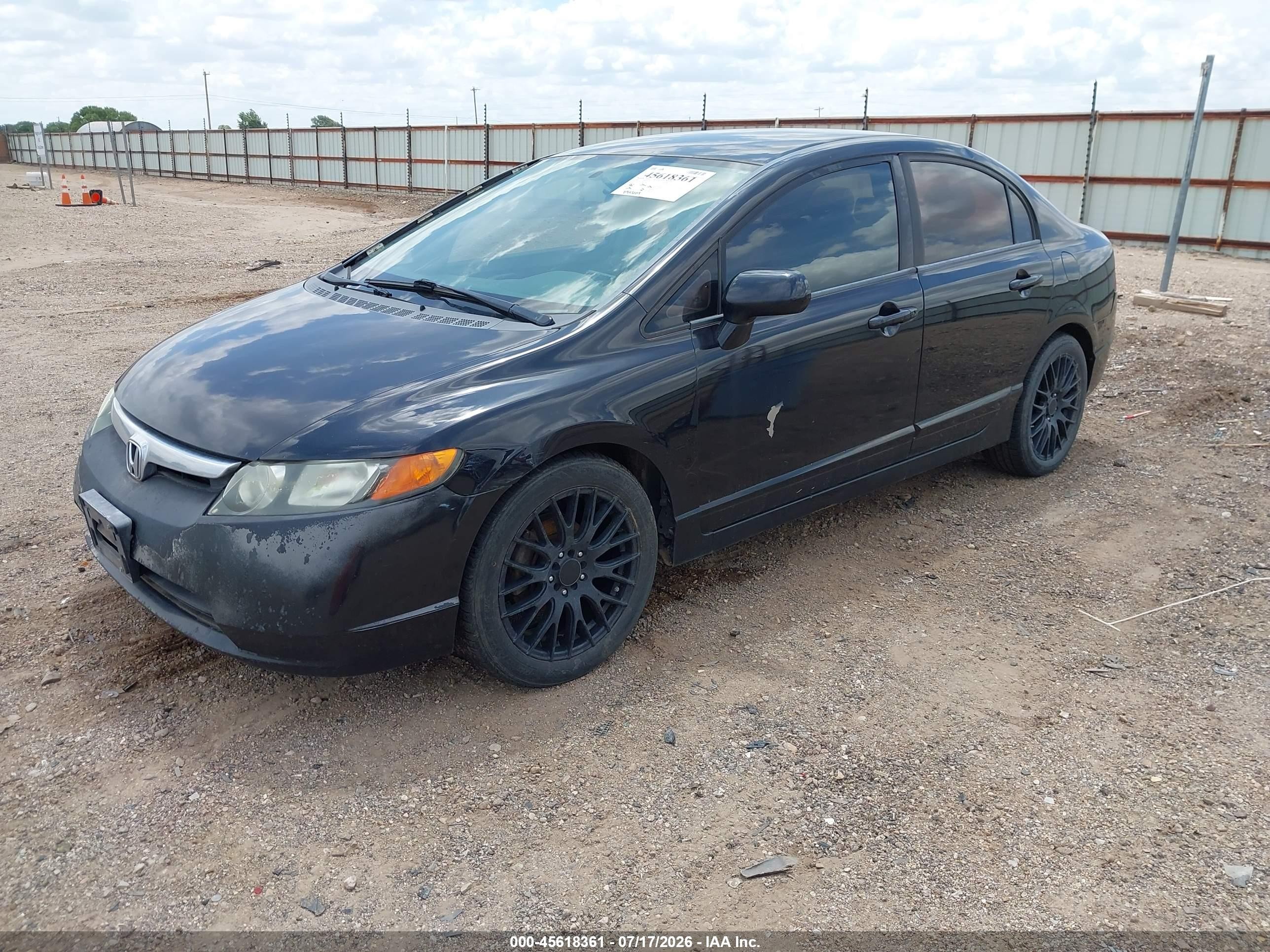 2008 Honda Civic Lx Black vin: 1HGFA16598L002891