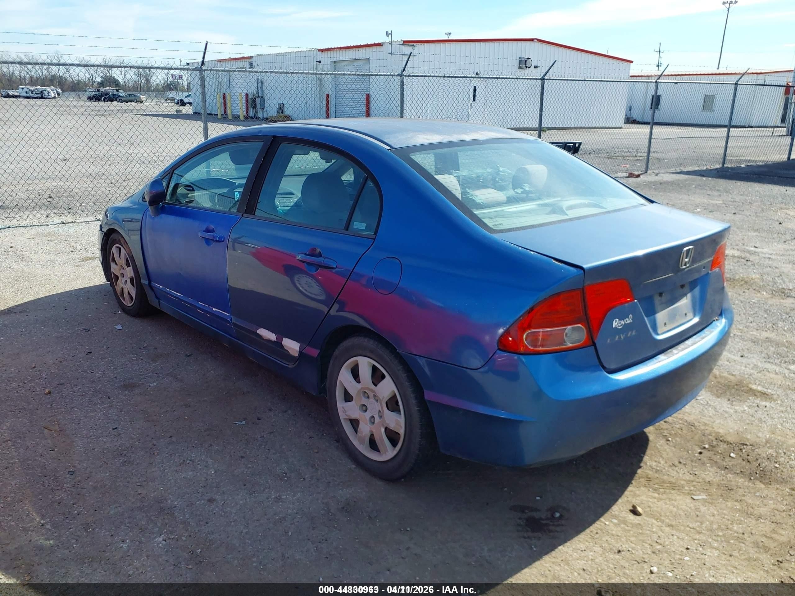 2008 Honda Civic Lx Синий vin: 1HGFA16598L003975