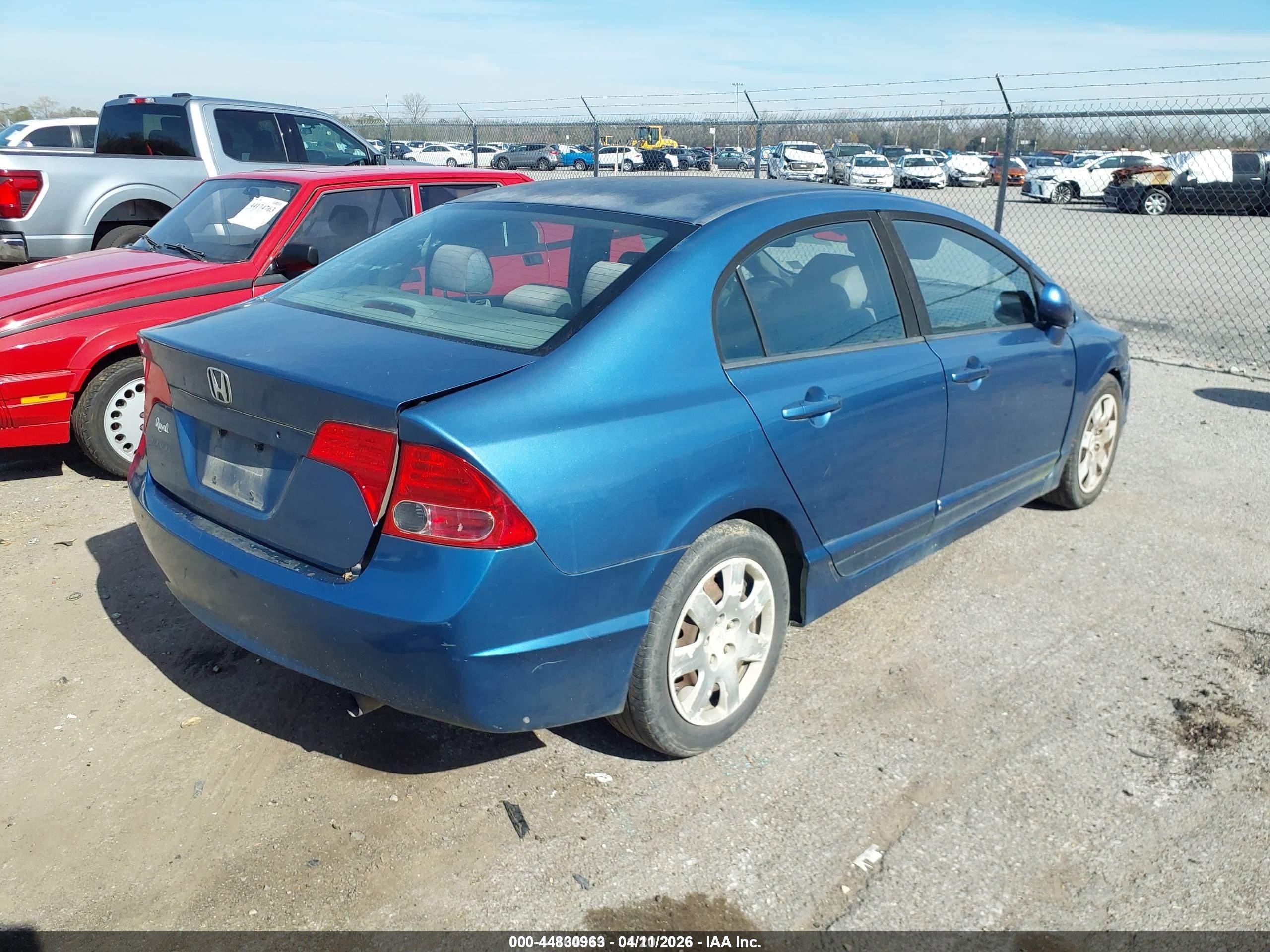 2008 Honda Civic Lx Синий vin: 1HGFA16598L003975