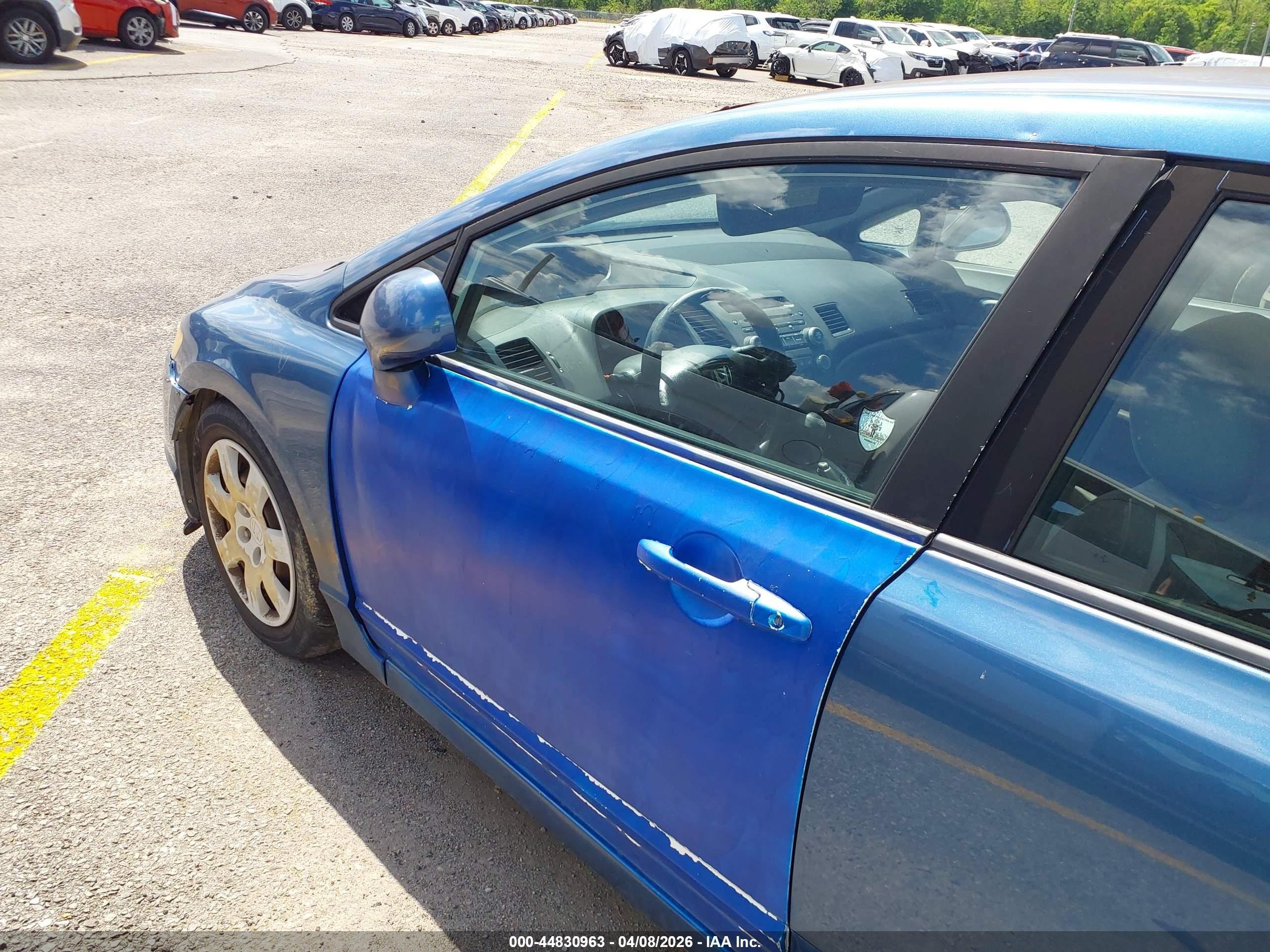 2008 Honda Civic Lx Синий vin: 1HGFA16598L003975