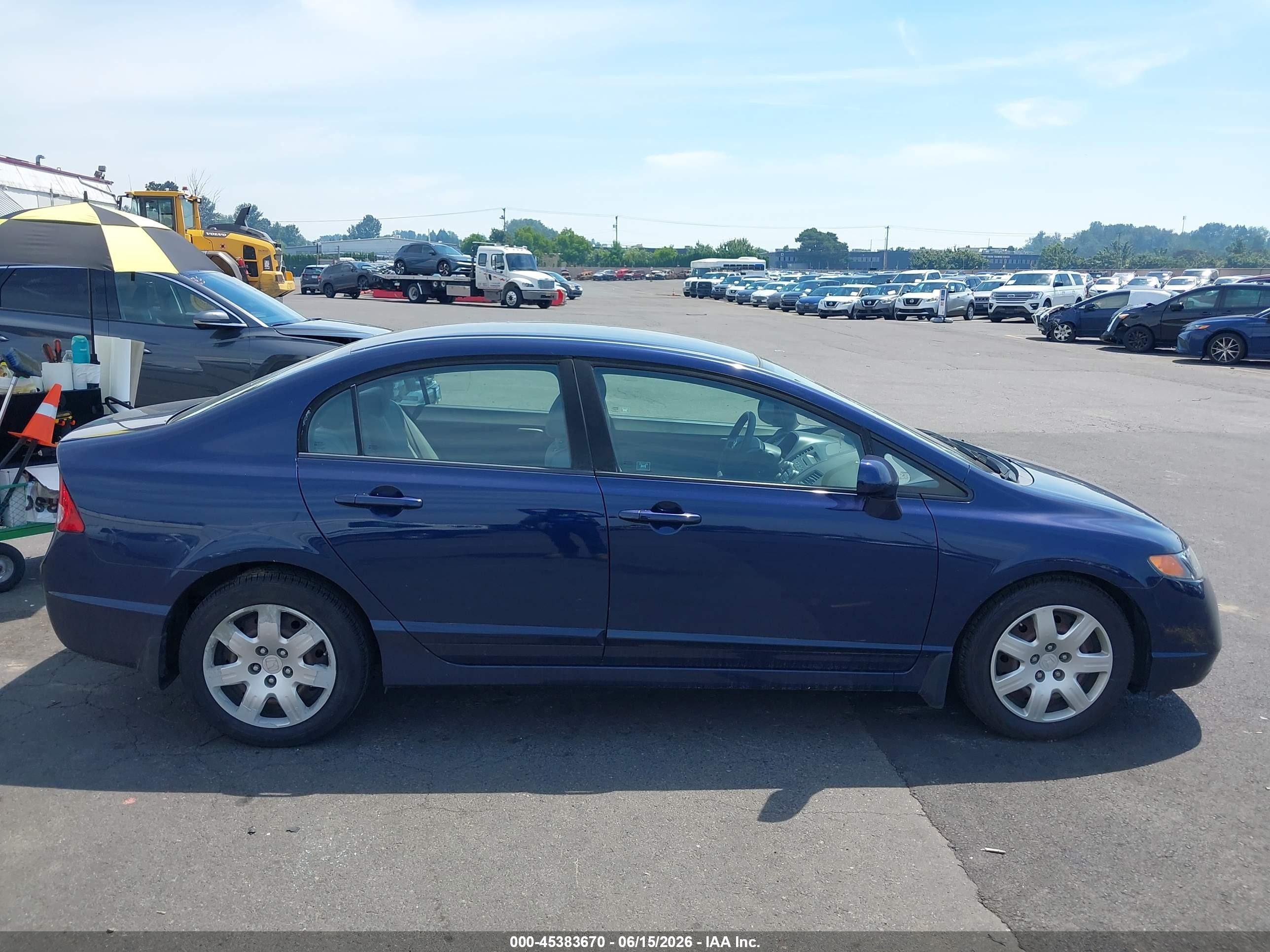 2008 Honda Civic Lx Blue vin: 1HGFA16598L008044