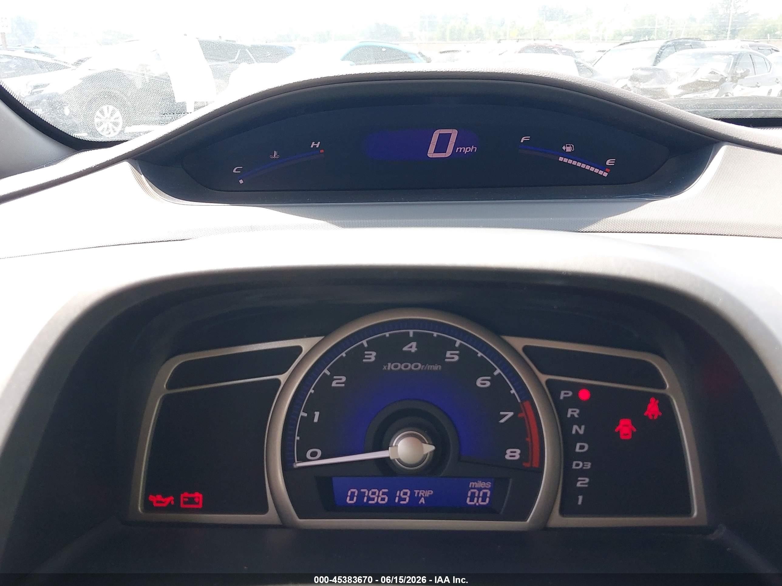 2008 Honda Civic Lx Blue vin: 1HGFA16598L008044