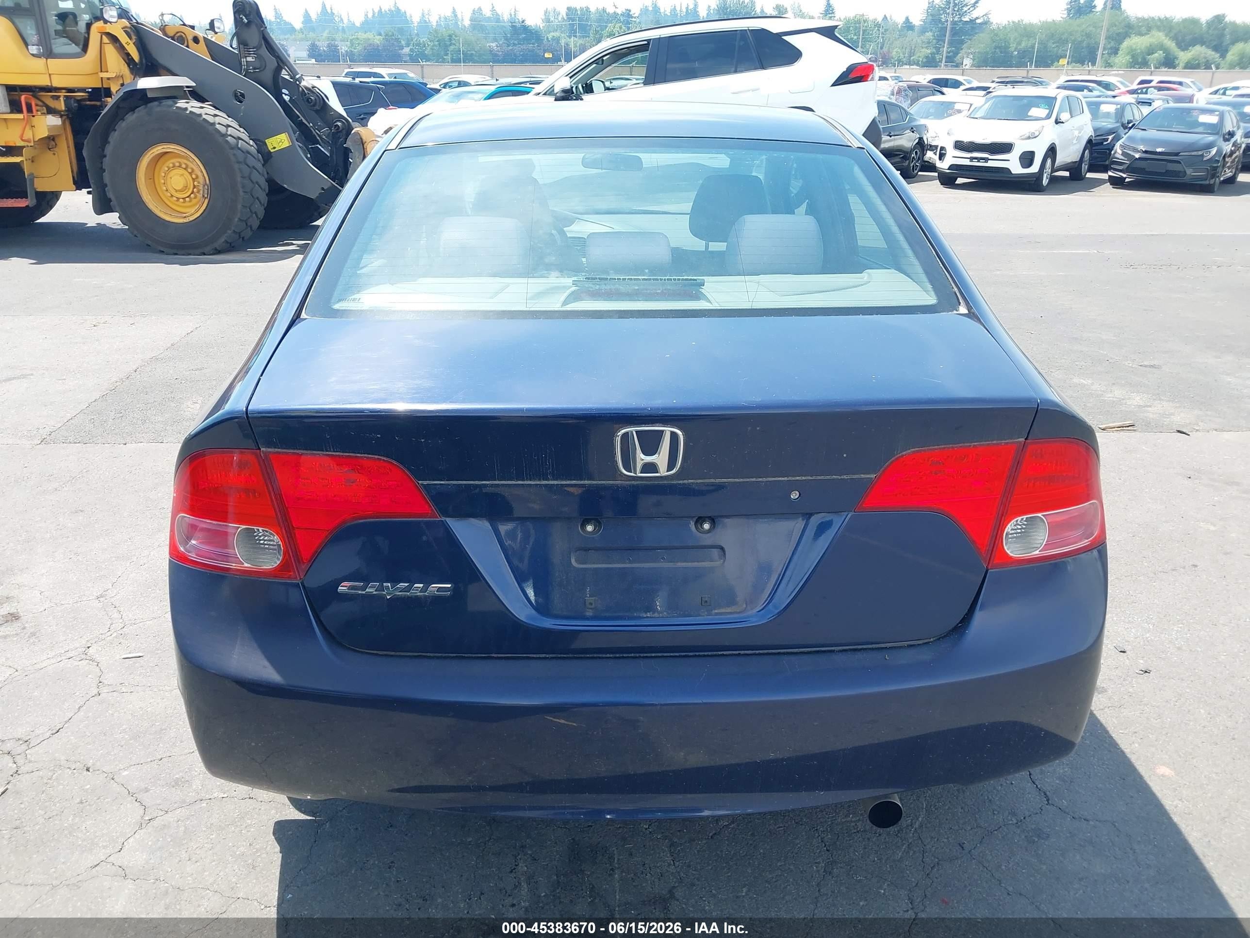 2008 Honda Civic Lx Blue vin: 1HGFA16598L008044