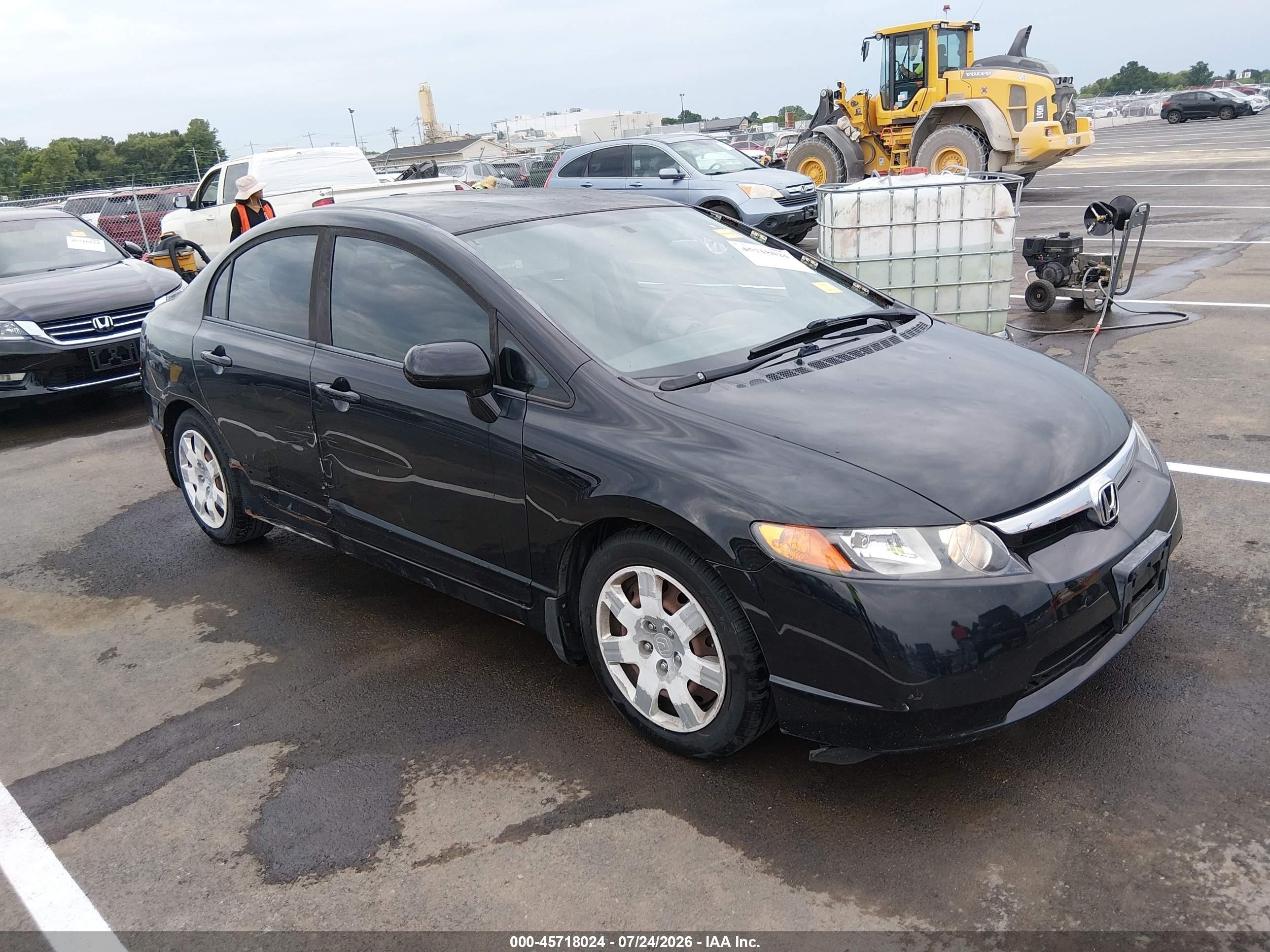 2008 Honda Civic Lx Black vin: 1HGFA16598L010912