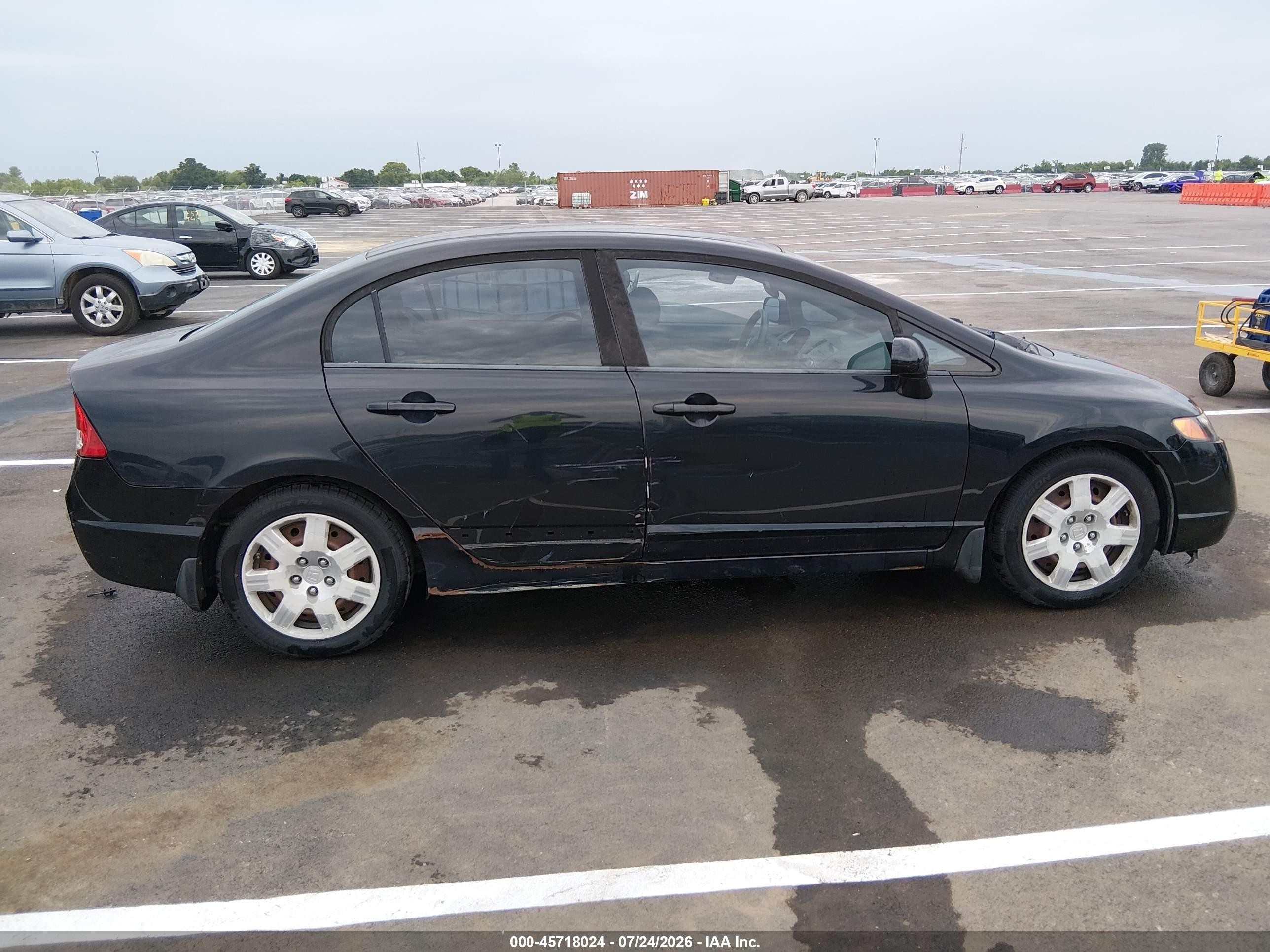 2008 Honda Civic Lx Black vin: 1HGFA16598L010912