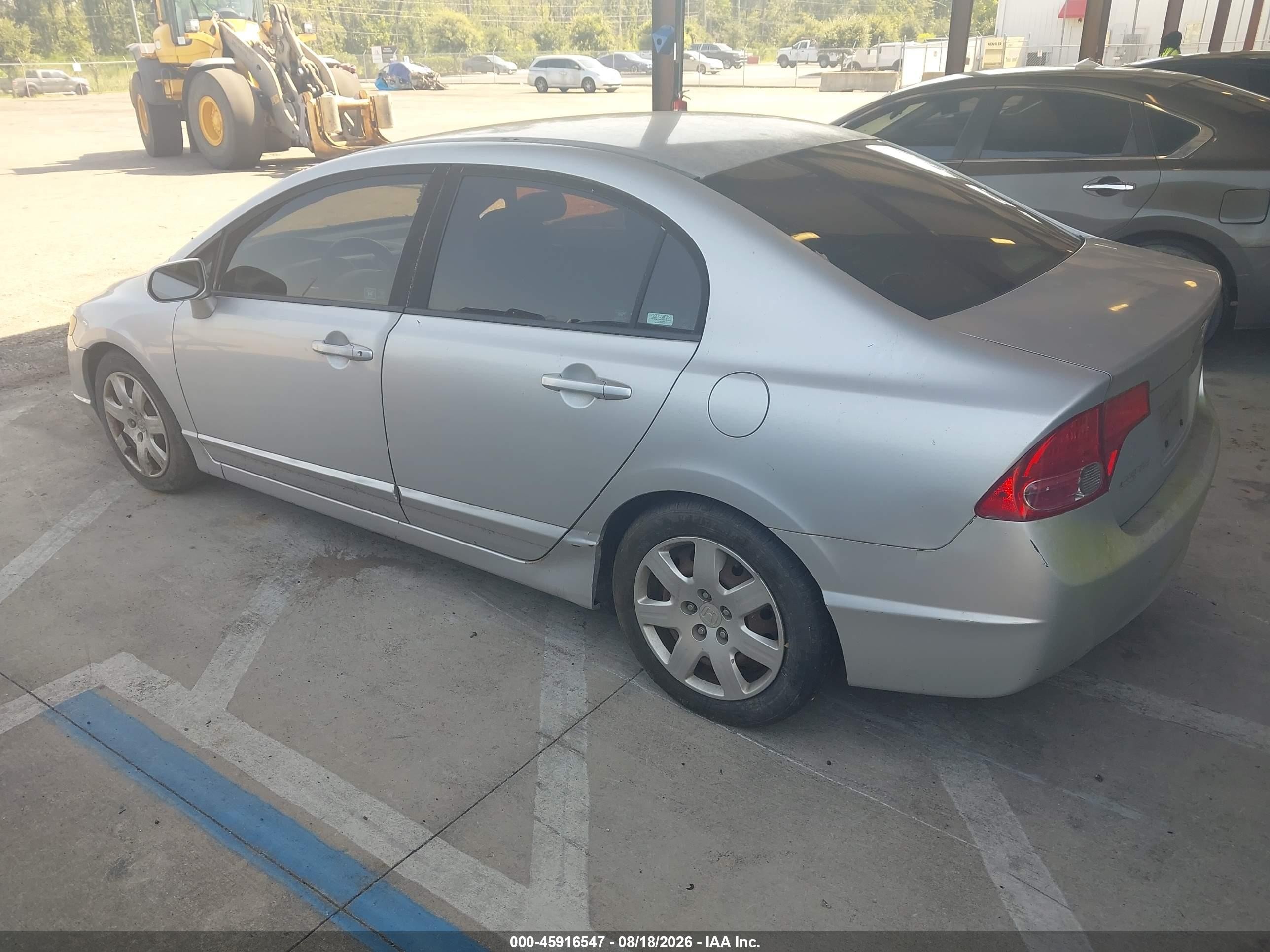 2008 Honda Civic Lx Gray vin: 1HGFA16598L012448