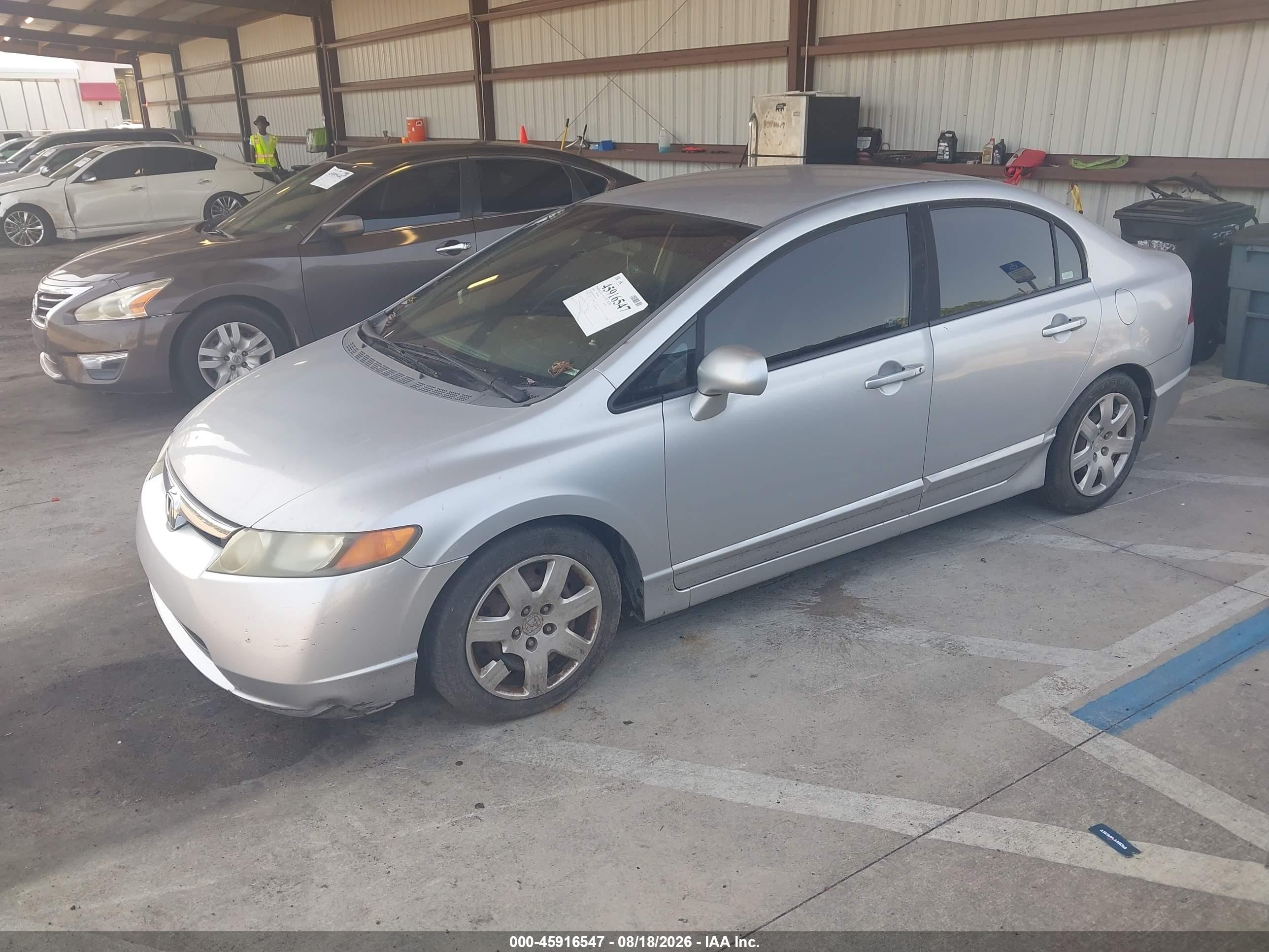 2008 Honda Civic Lx Gray vin: 1HGFA16598L012448
