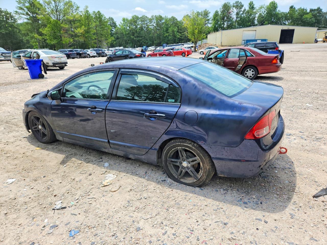 2008 Honda Civic Lx Blue vin: 1HGFA16598L021411