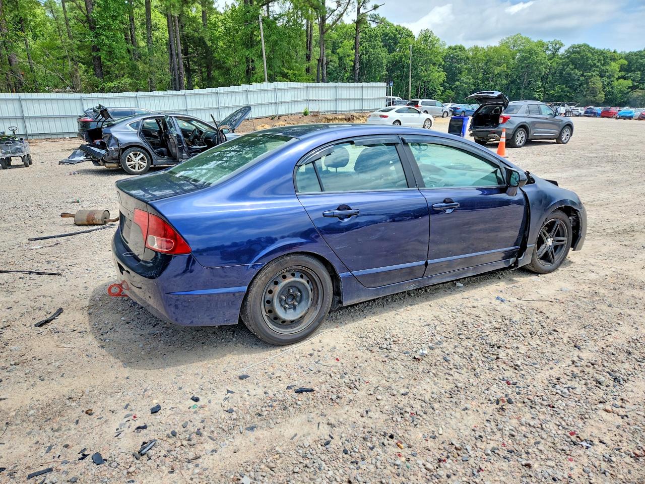 2008 Honda Civic Lx Blue vin: 1HGFA16598L021411