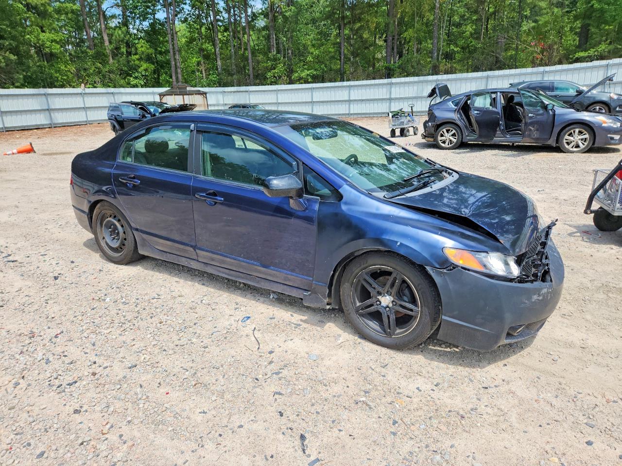 2008 Honda Civic Lx Blue vin: 1HGFA16598L021411