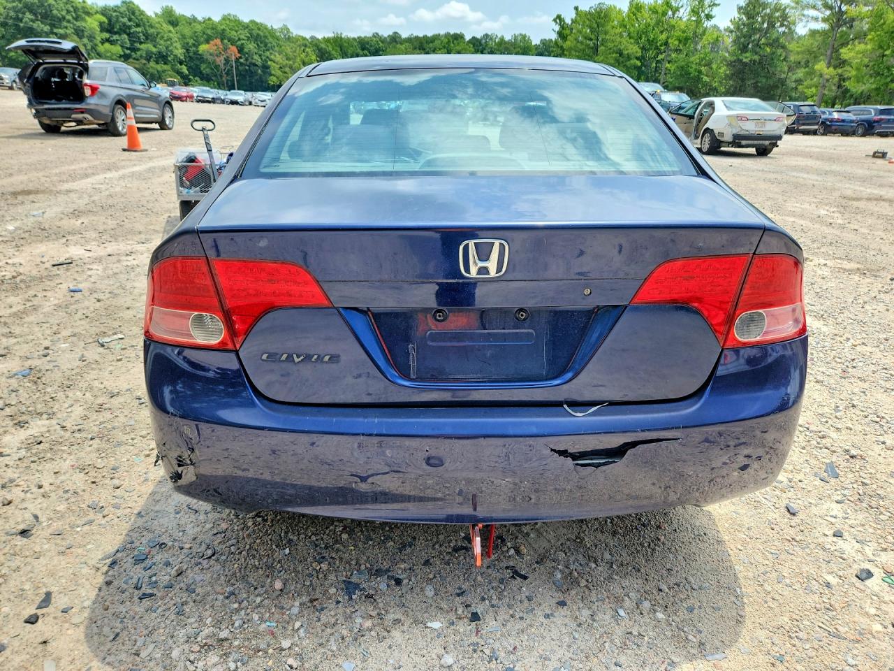 2008 Honda Civic Lx Blue vin: 1HGFA16598L021411