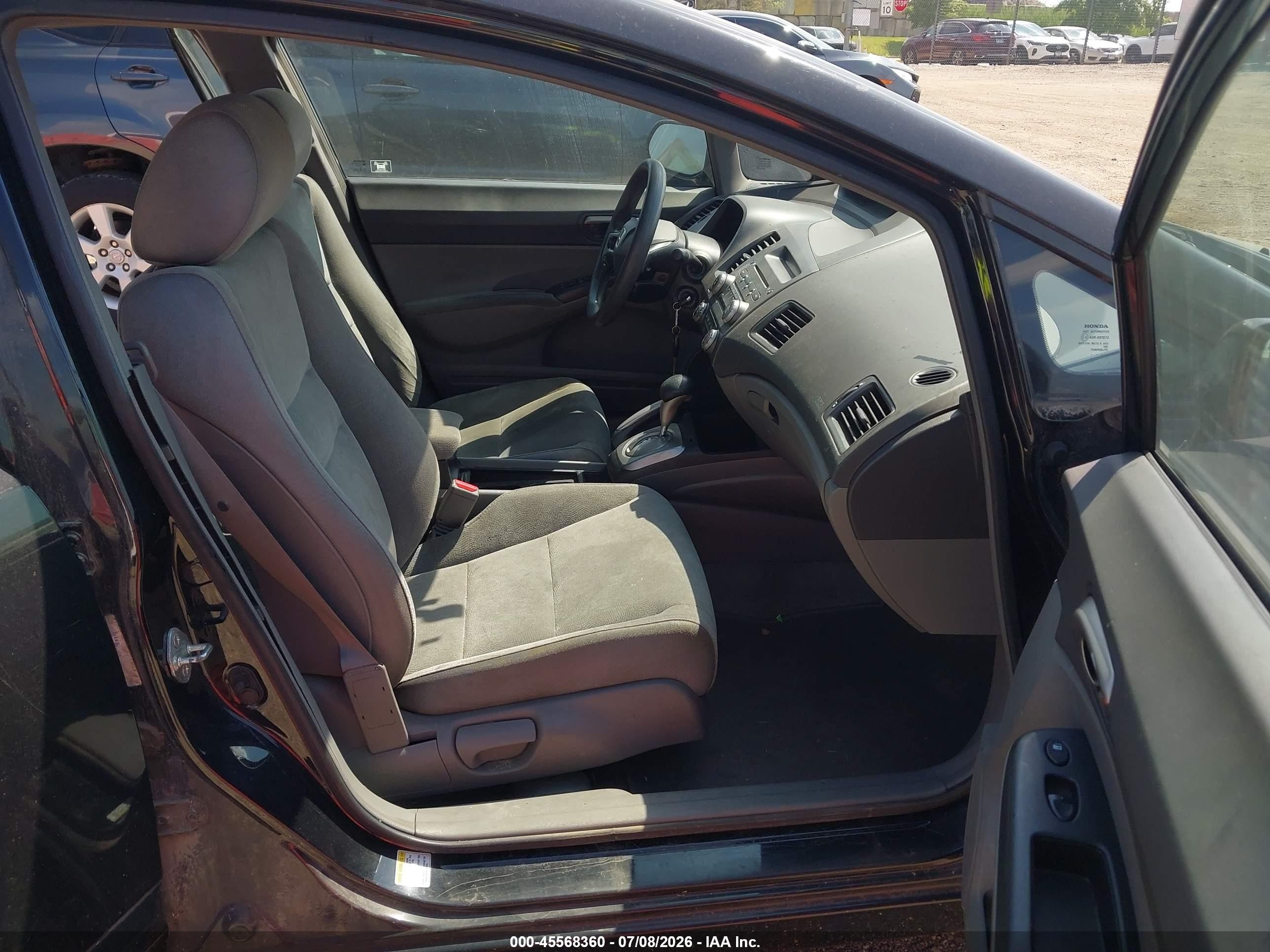 2008 Honda Civic Lx Black vin: 1HGFA16598L022557