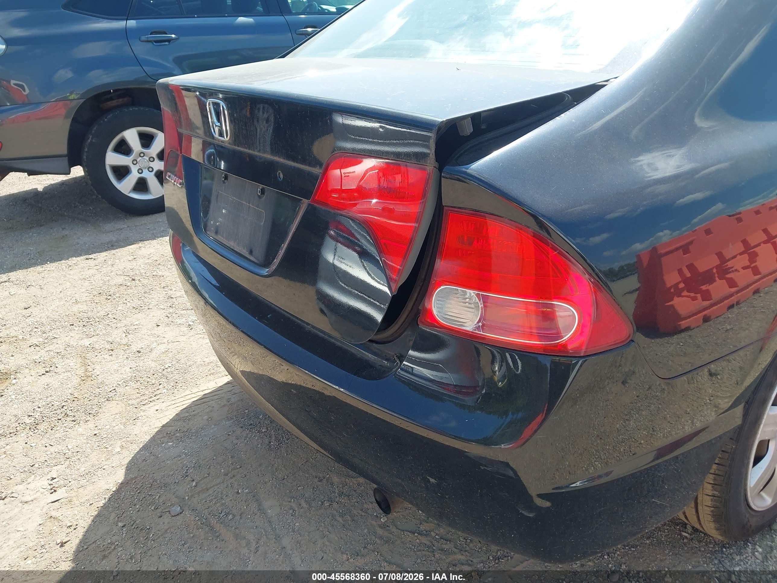 2008 Honda Civic Lx Black vin: 1HGFA16598L022557