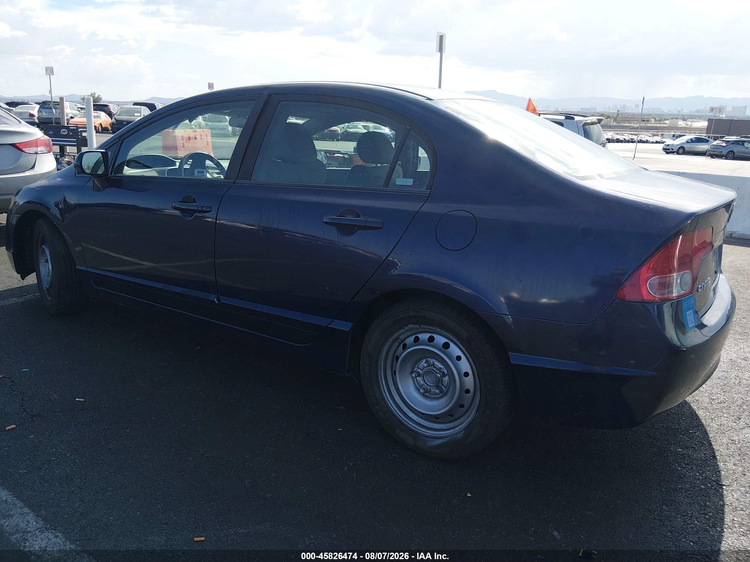 2008 Honda Civic Lx Blue vin: 1HGFA16598L026091