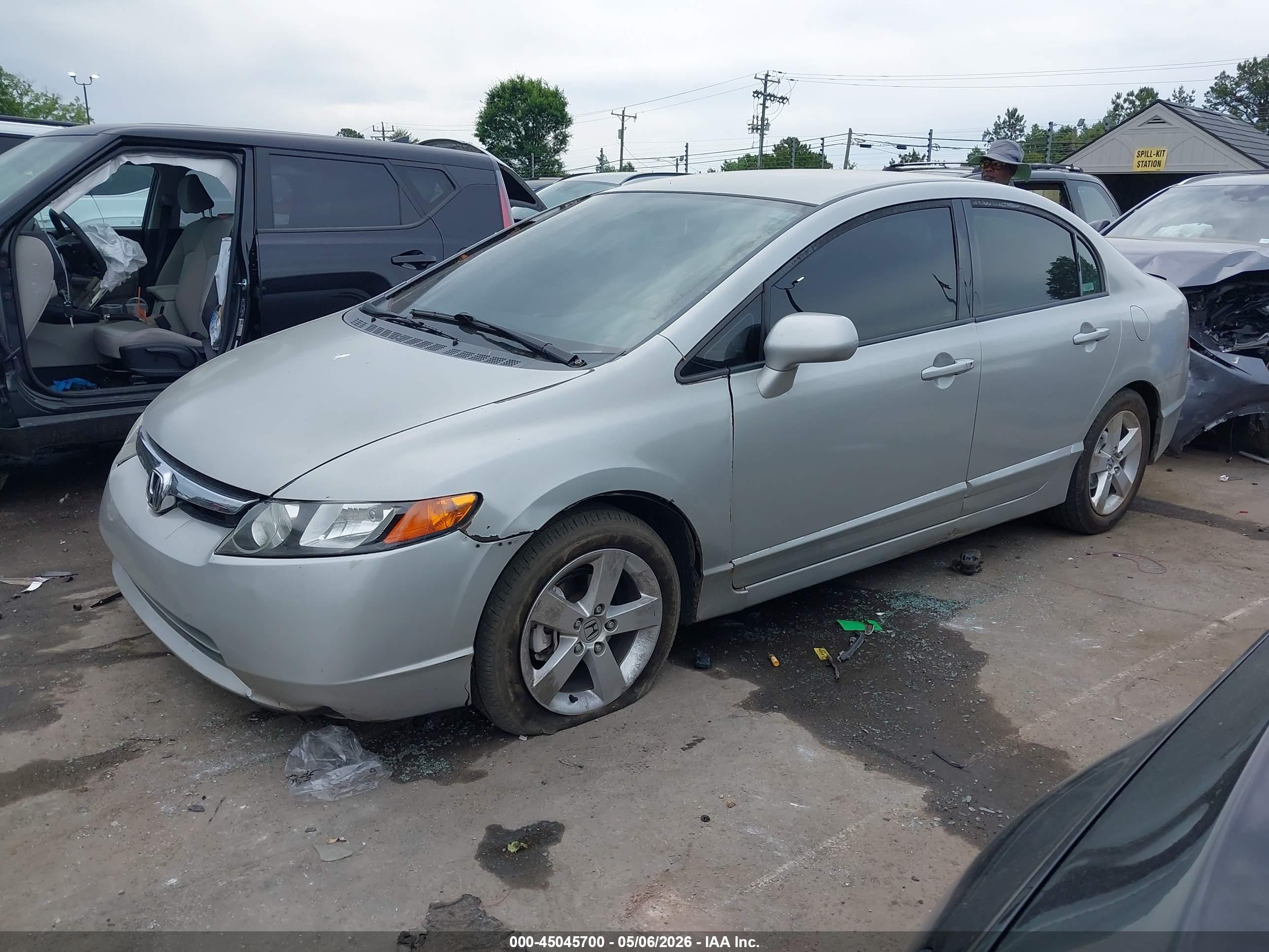 2008 Honda Civic Lx Silver vin: 1HGFA16598L028794