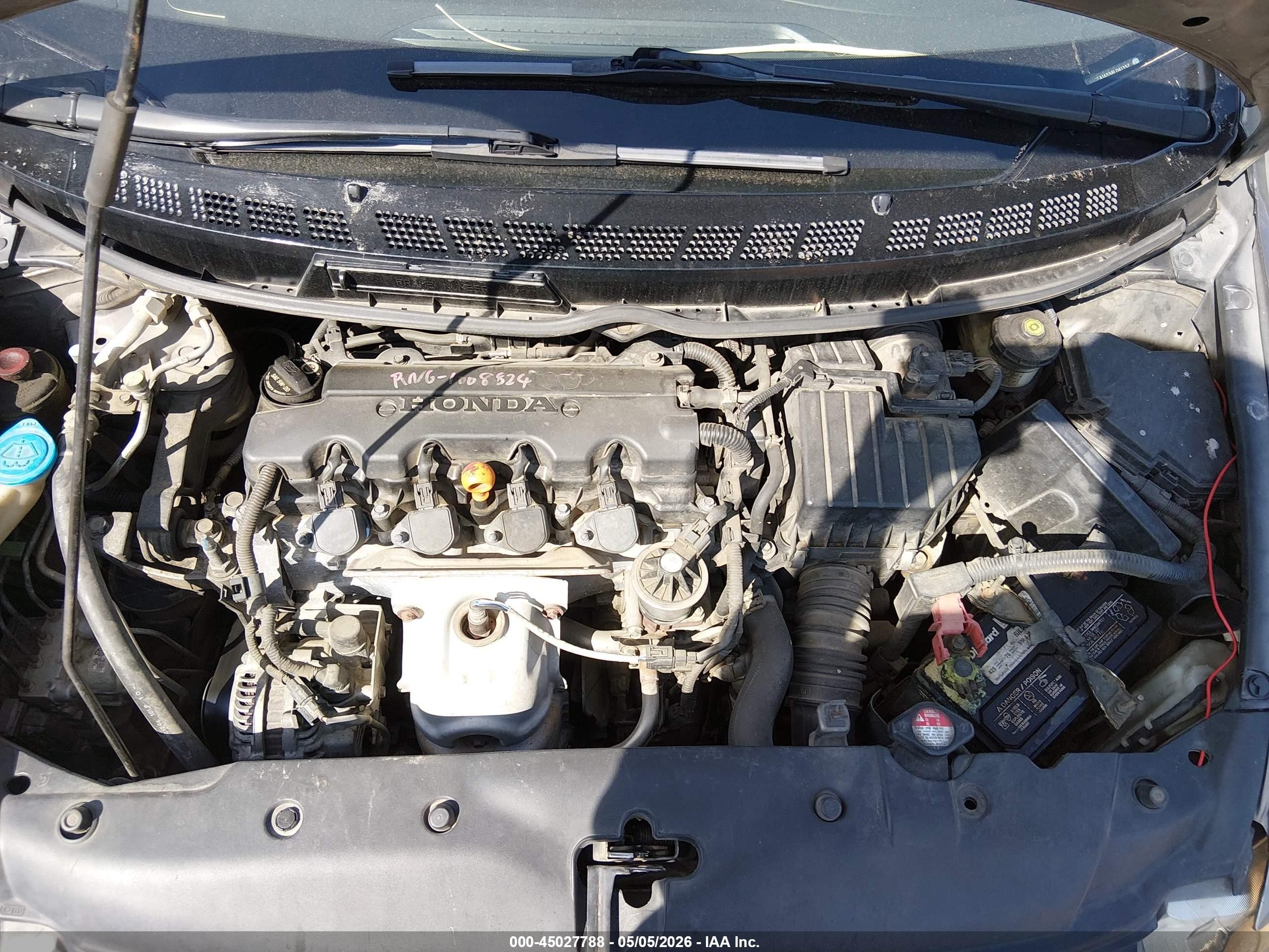 2008 Honda Civic Lx Серый vin: 1HGFA16598L041397