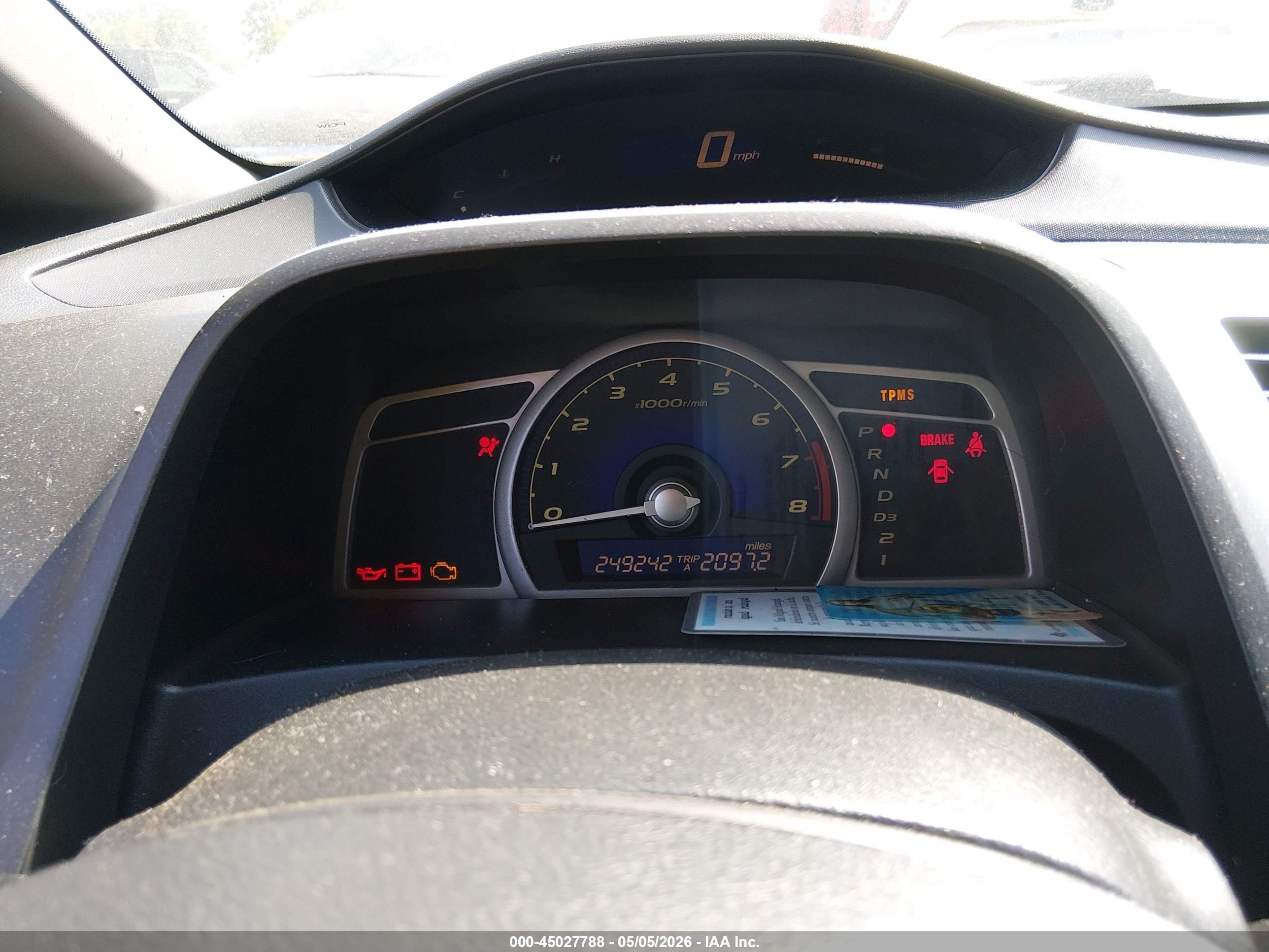 2008 Honda Civic Lx Серый vin: 1HGFA16598L041397