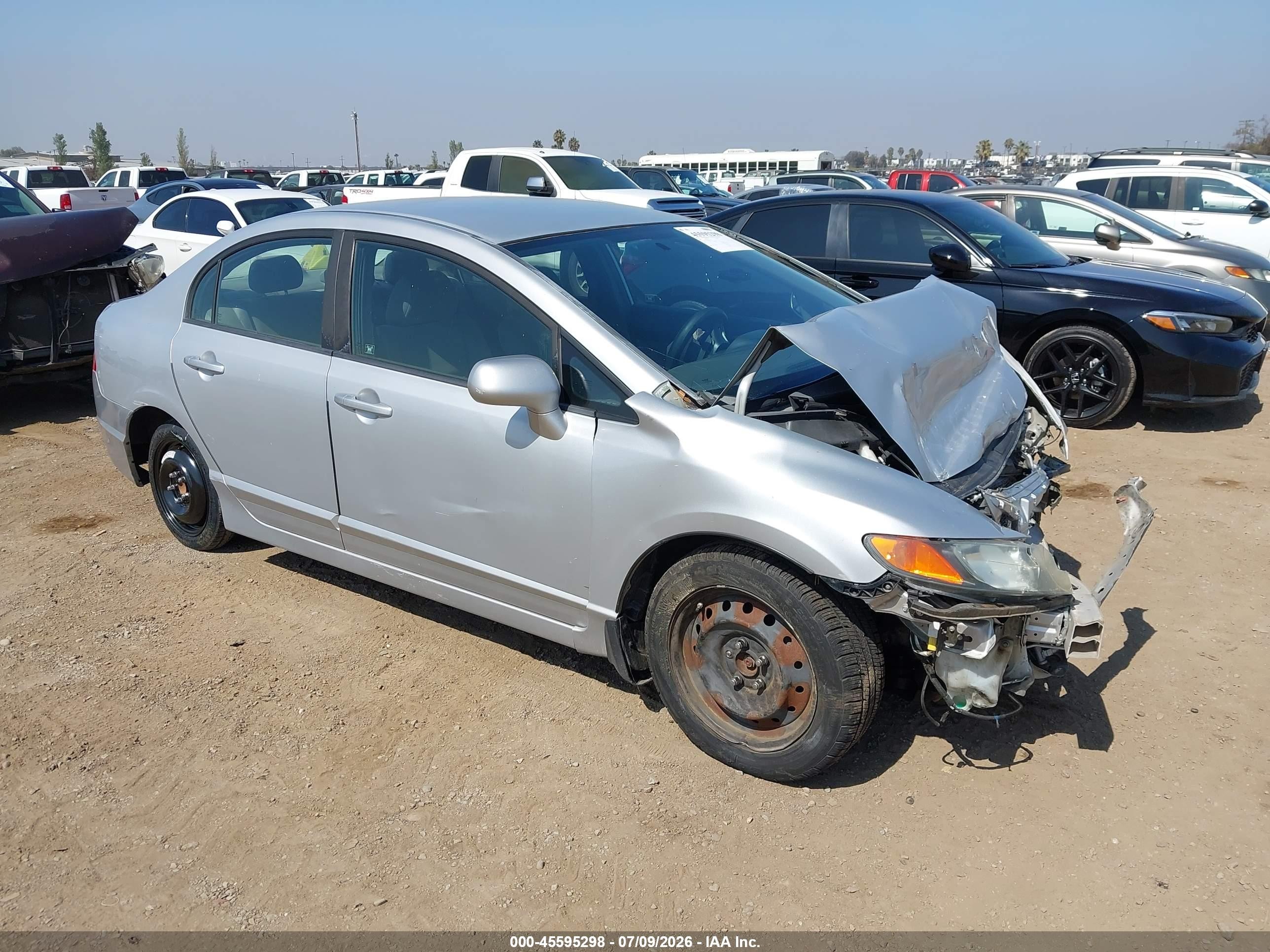 2008 Honda Civic Lx Silver vin: 1HGFA16598L068454