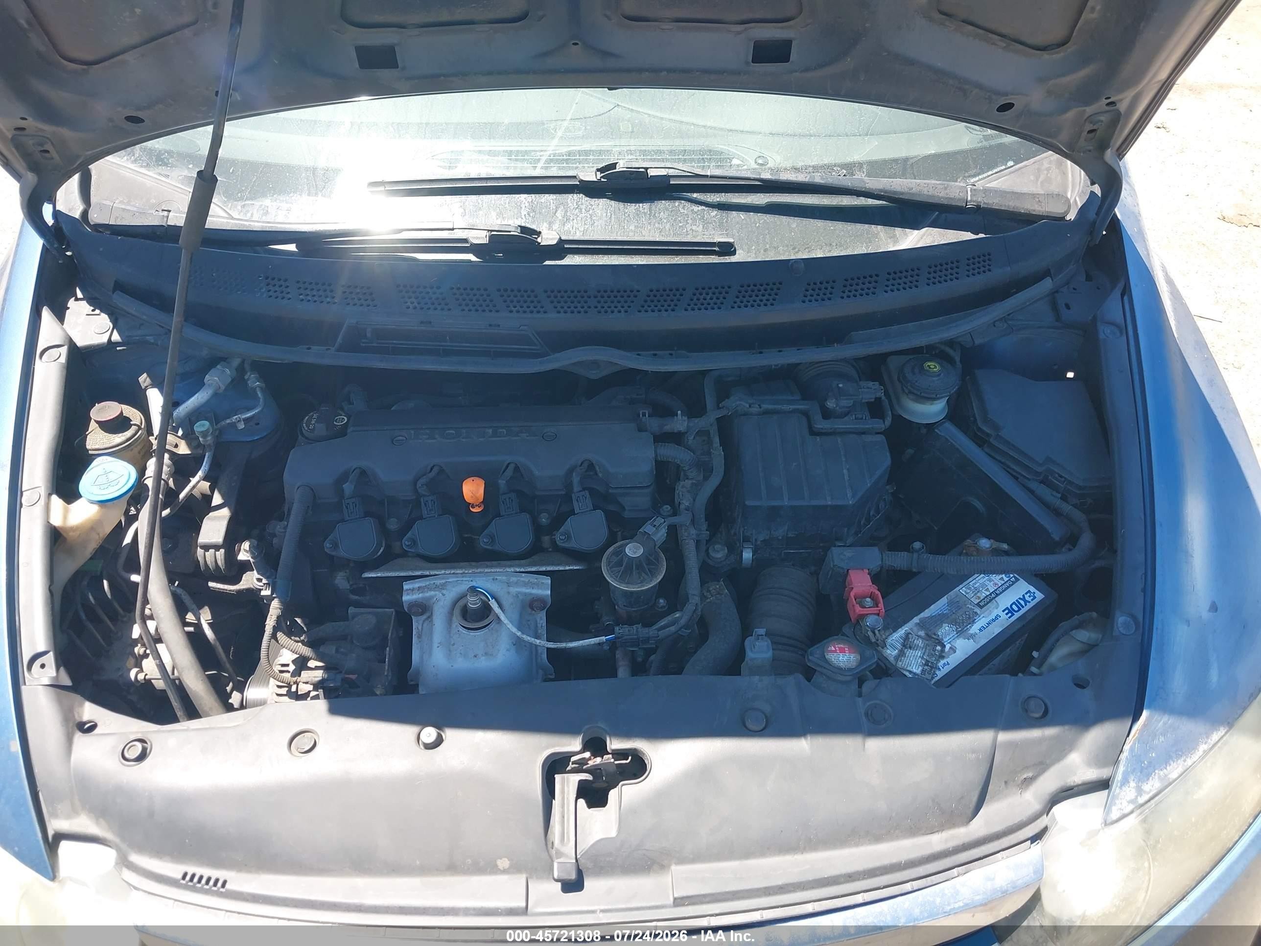 2008 Honda Civic Lx Синий vin: 1HGFA16598L069166
