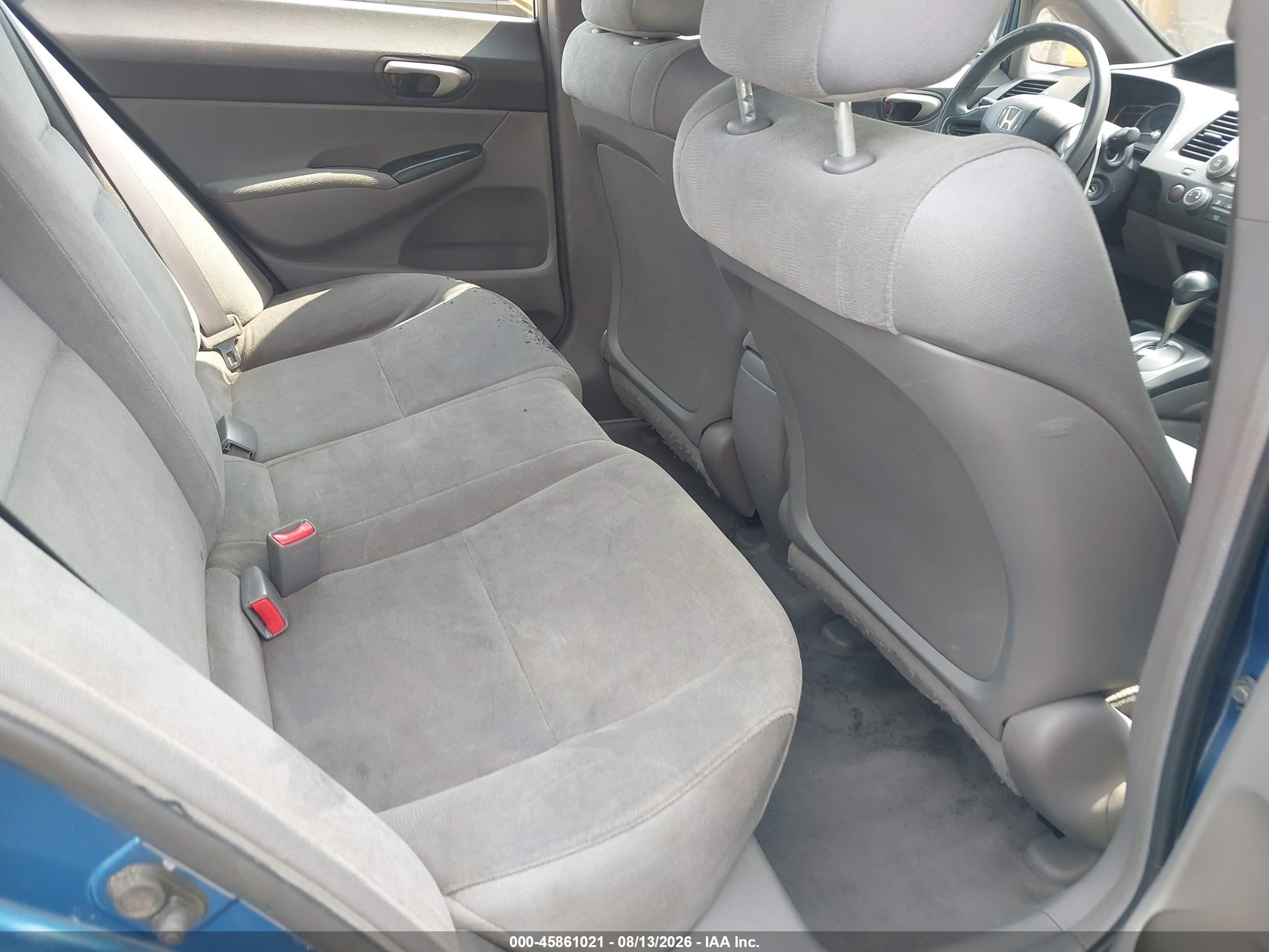 2008 Honda Civic Lx Blue vin: 1HGFA16598L077378