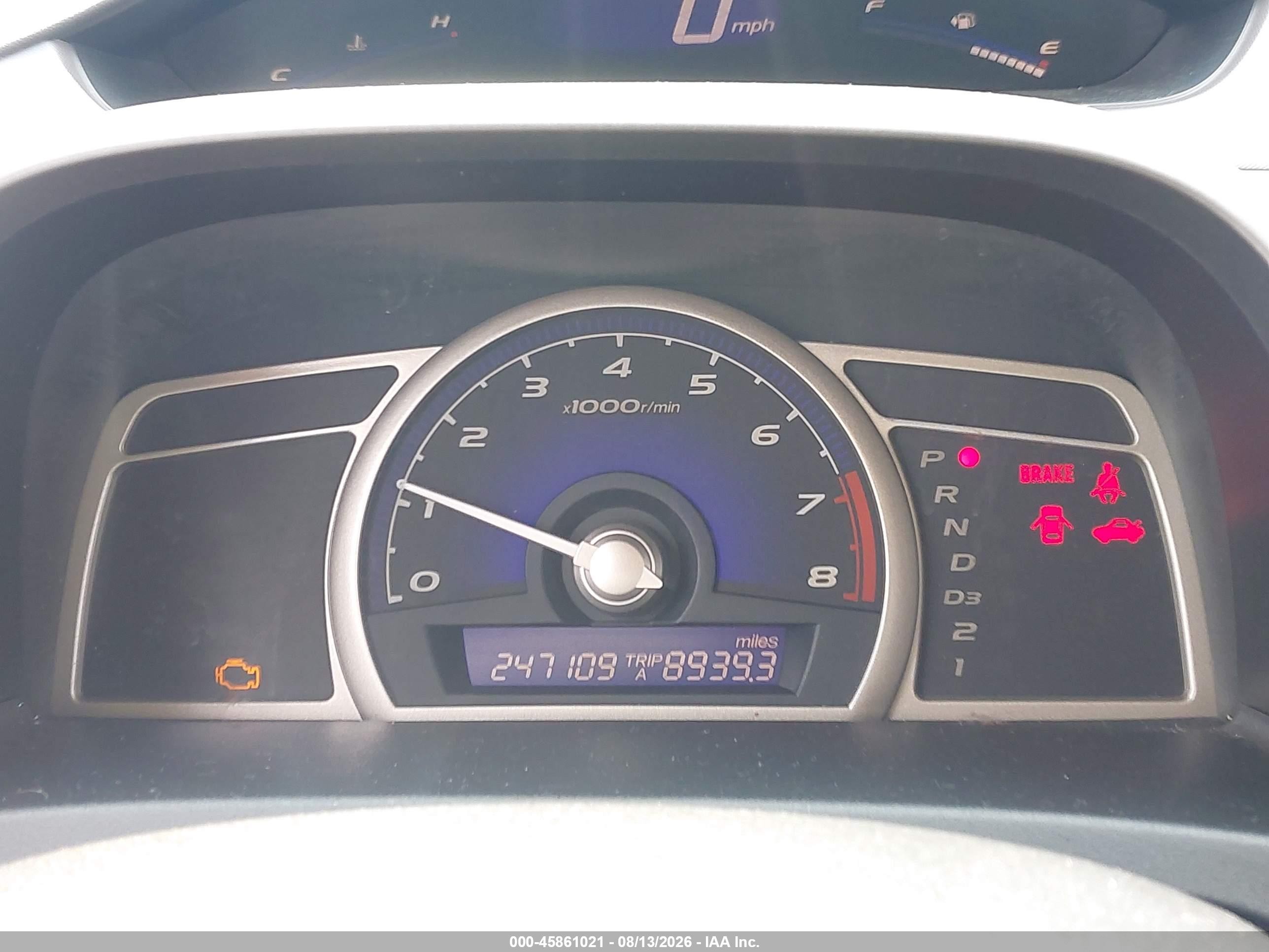 2008 Honda Civic Lx Blue vin: 1HGFA16598L077378