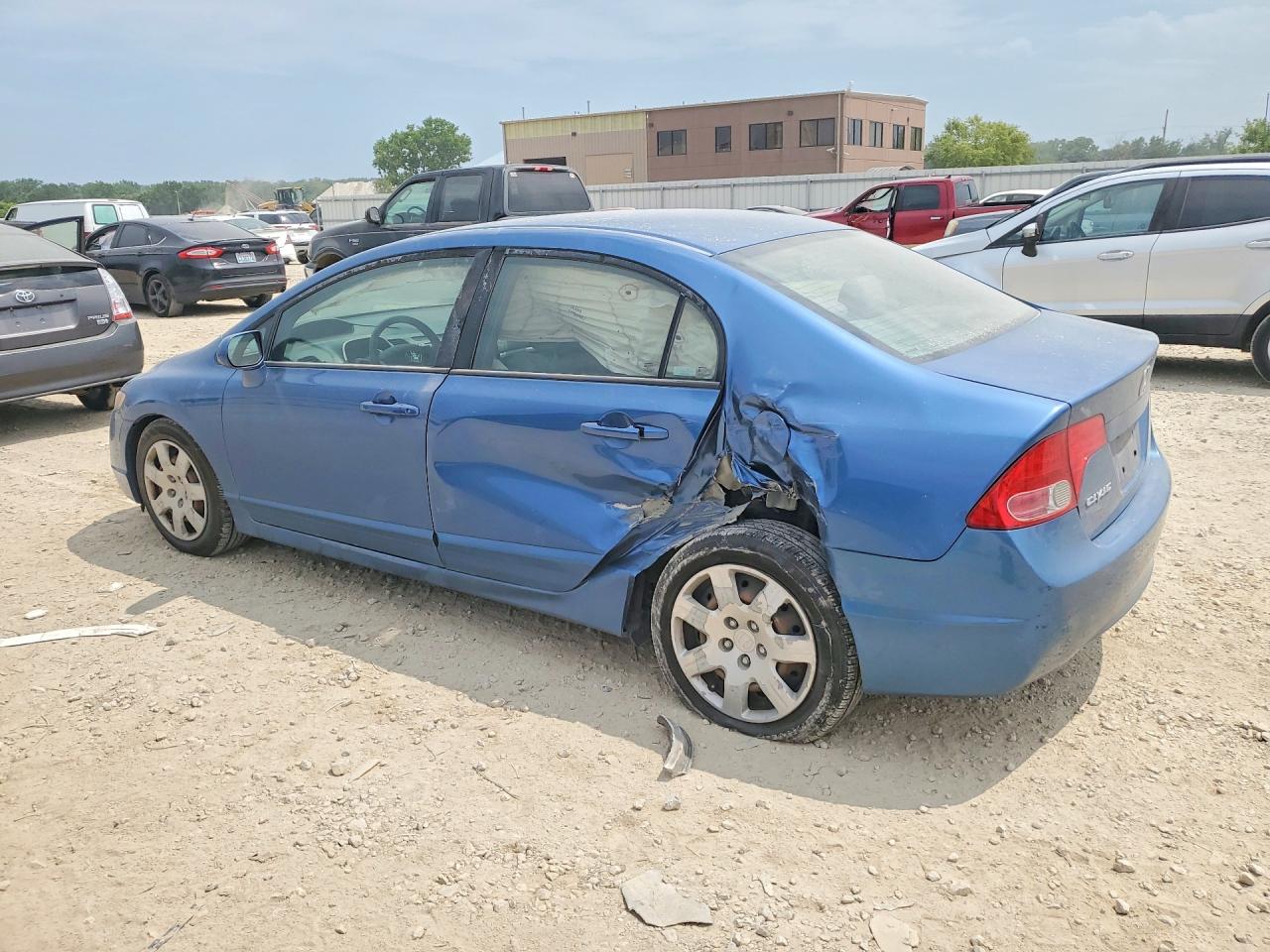 2008 Honda Civic Lx Синий vin: 1HGFA16598L081821