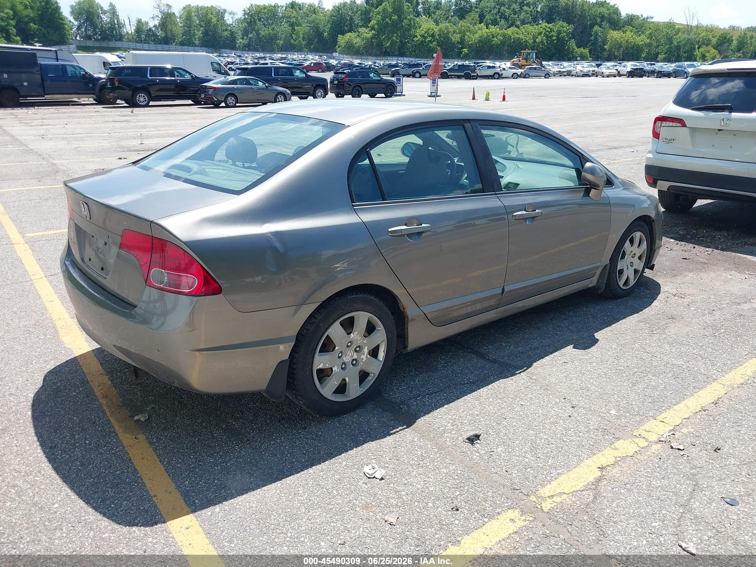 2008 Honda Civic Lx Brown vin: 1HGFA16598L090101