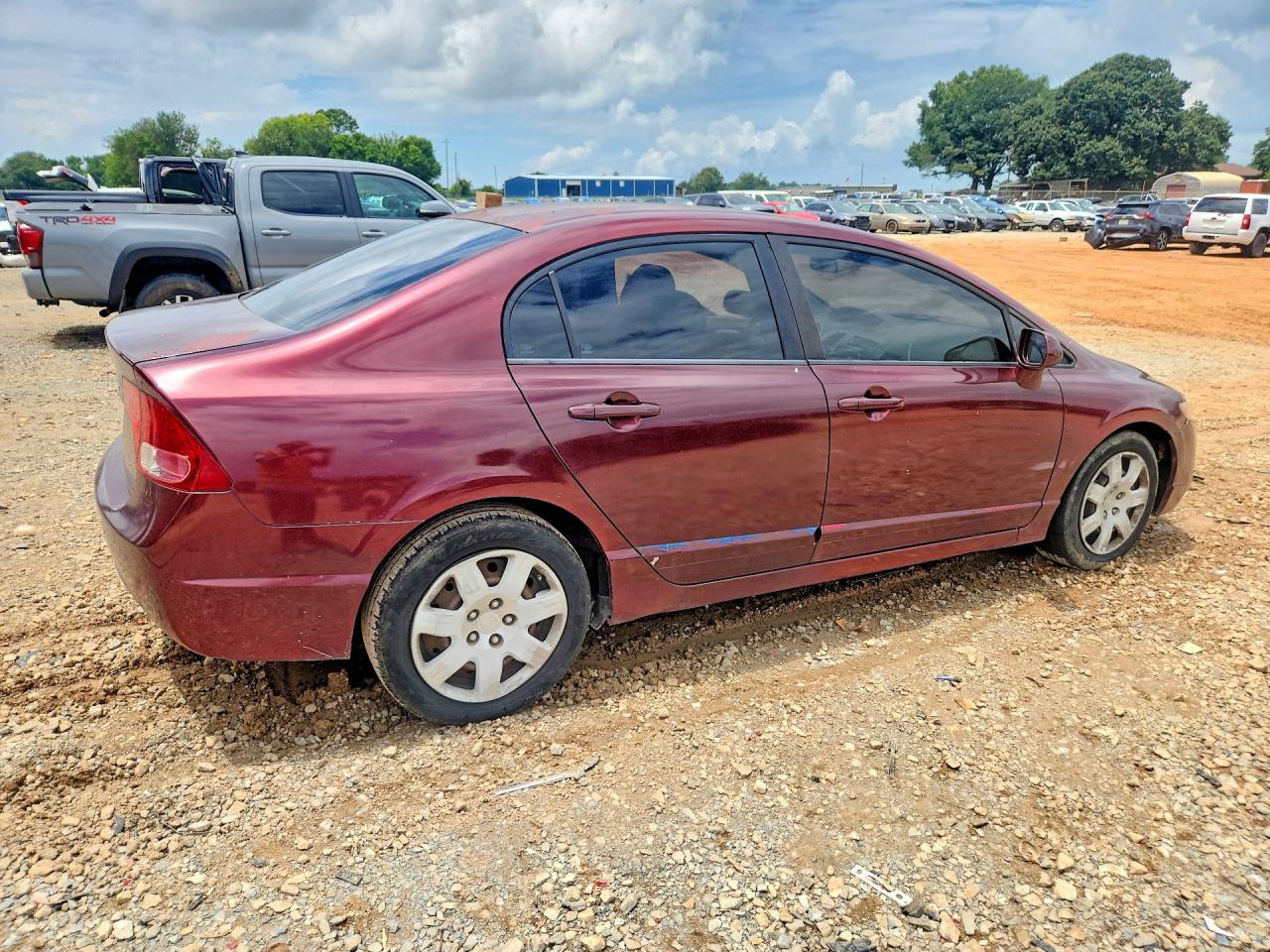 2008 Honda Civic Lx Burgundy vin: 1HGFA16598L098327