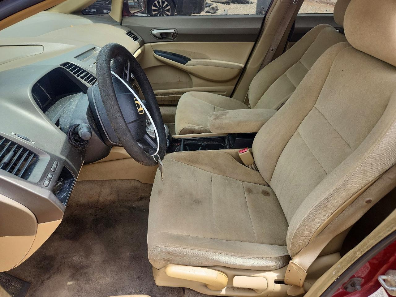 2008 Honda Civic Lx Burgundy vin: 1HGFA16598L098327