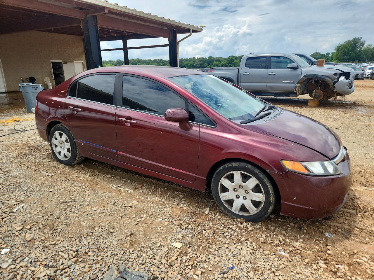 2008 Honda Civic Lx Burgundy vin: 1HGFA16598L098327