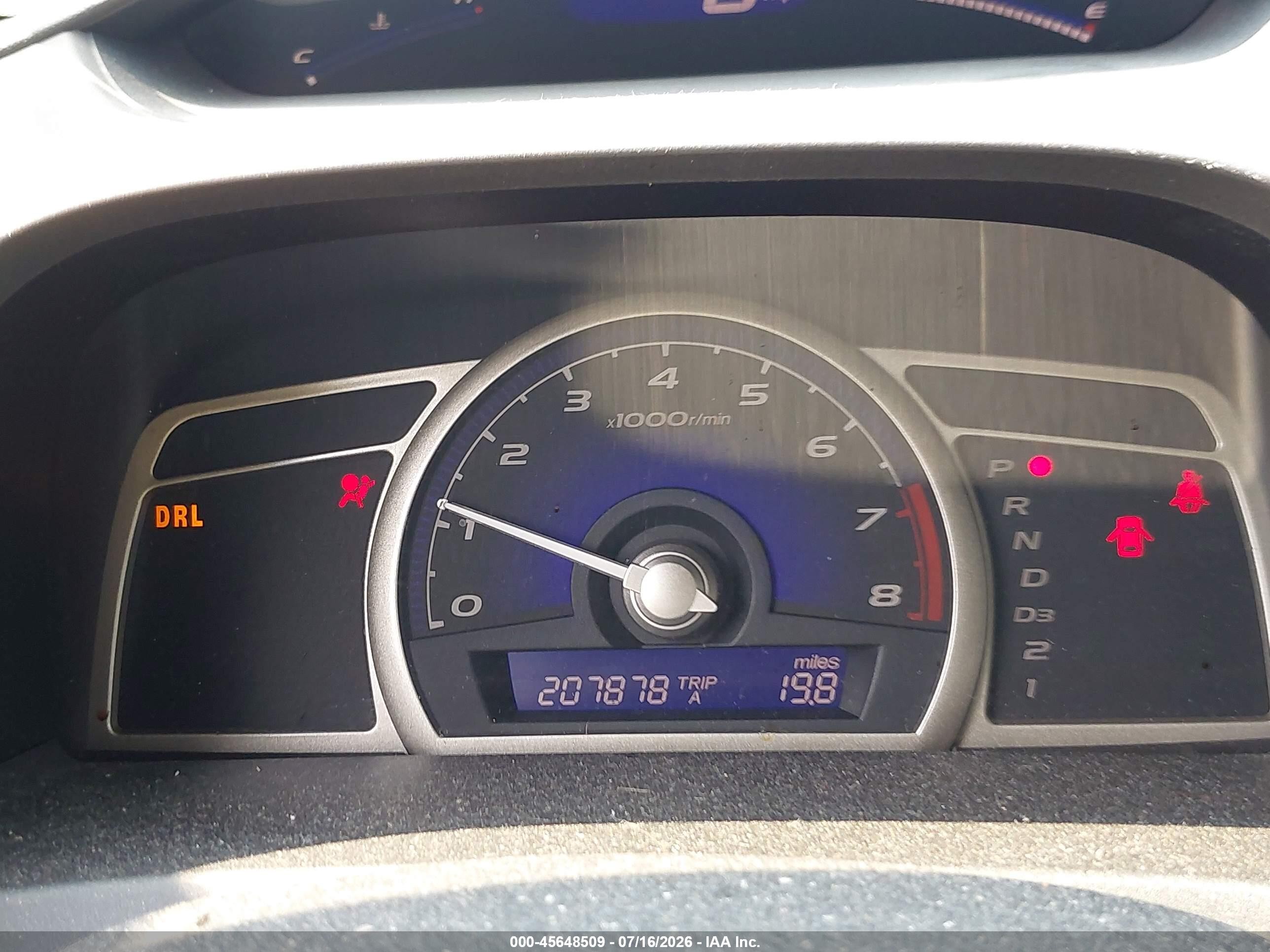 2008 Honda Civic Lx Blue vin: 1HGFA16598L113487