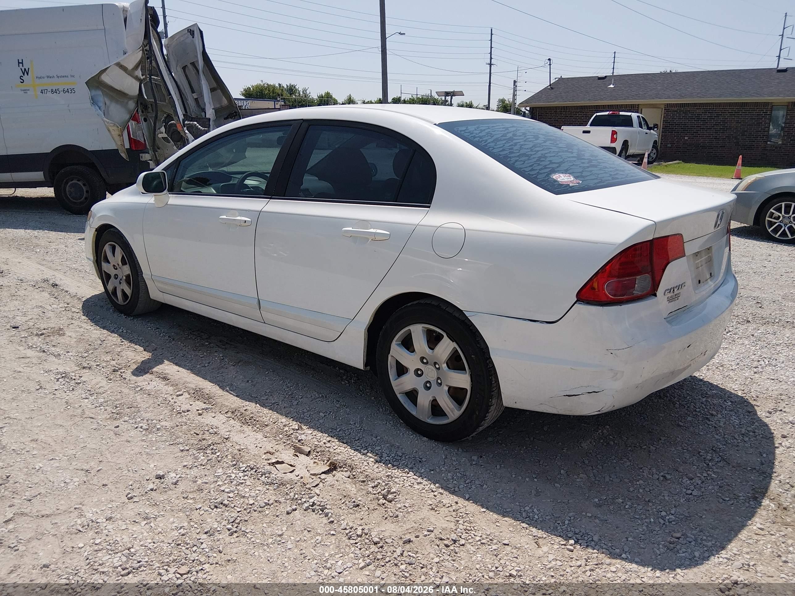 2008 Honda Civic Lx White vin: 1HGFA16598L116504