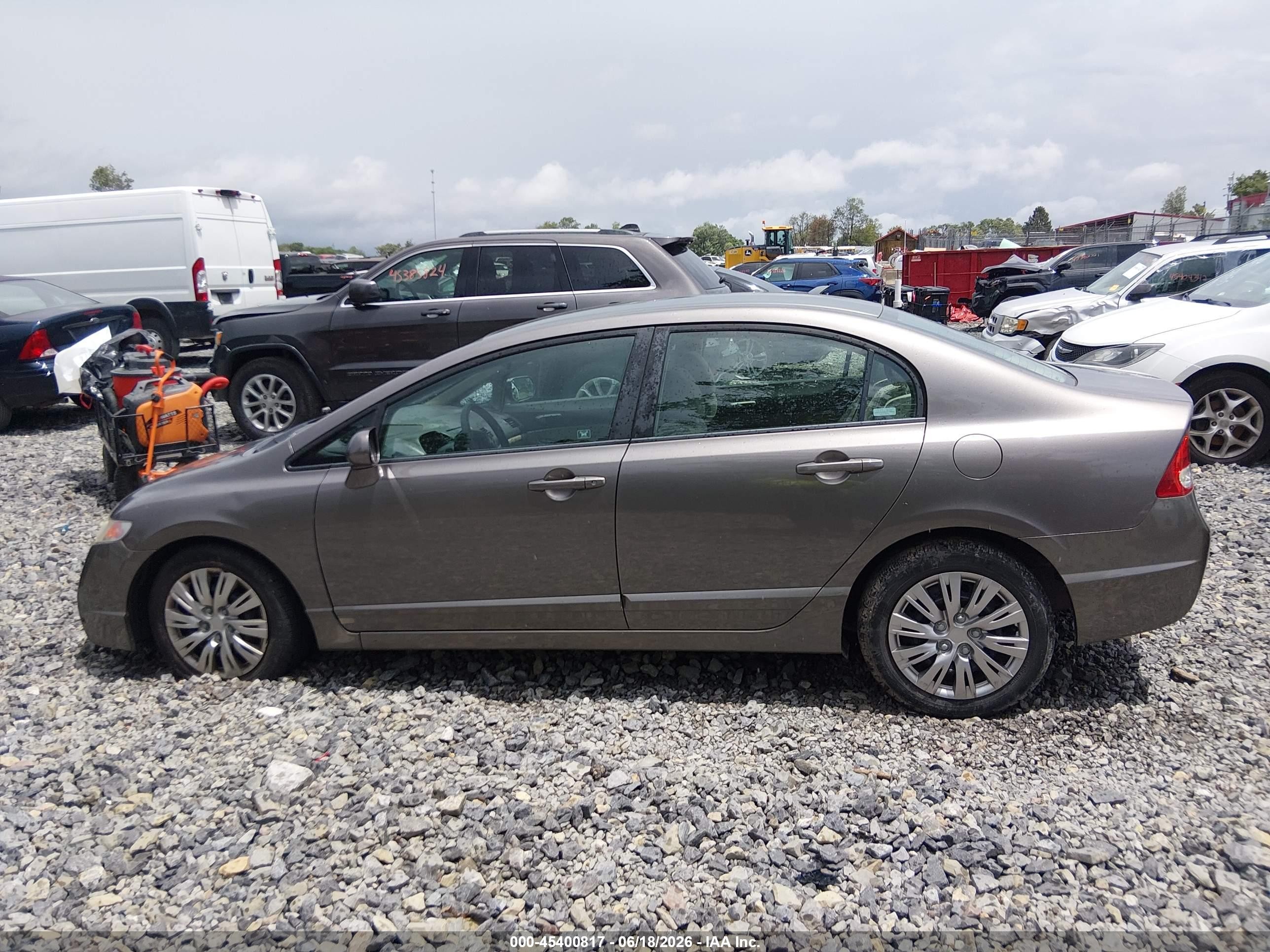 2009 Honda Civic Lx Gray vin: 1HGFA16599L007509