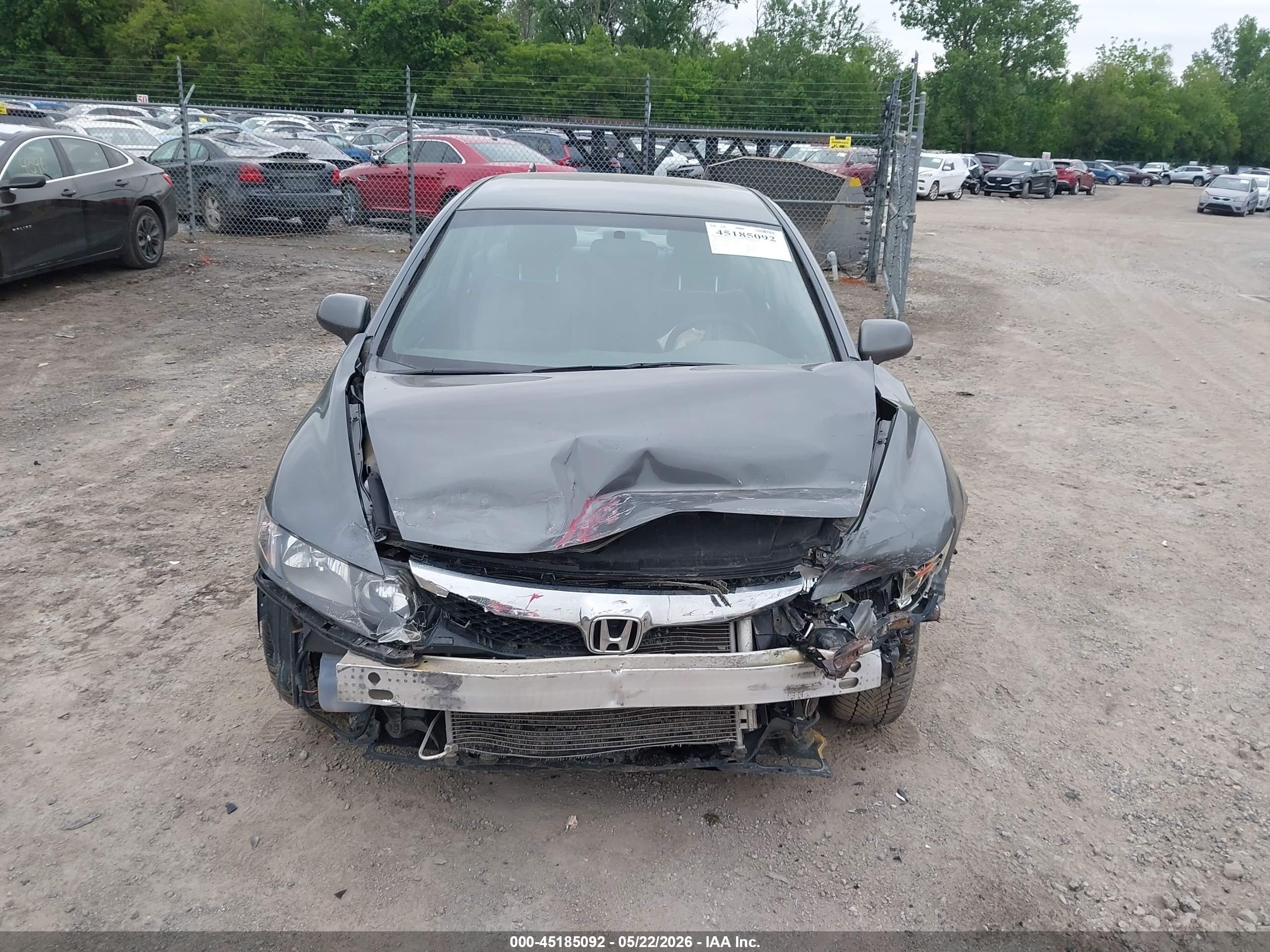 2009 Honda Civic Lx Gray vin: 1HGFA16599L017635