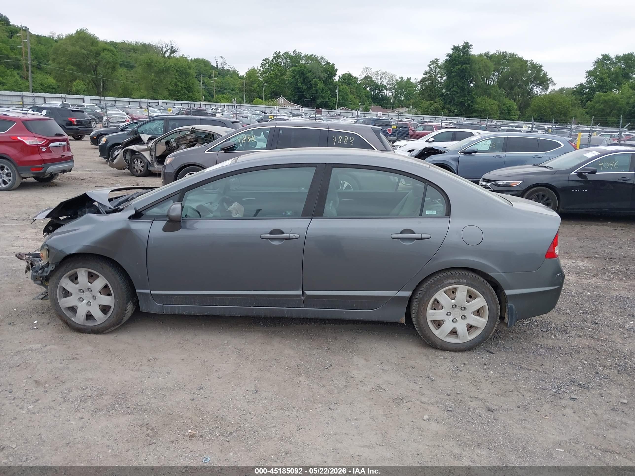 2009 Honda Civic Lx Gray vin: 1HGFA16599L017635