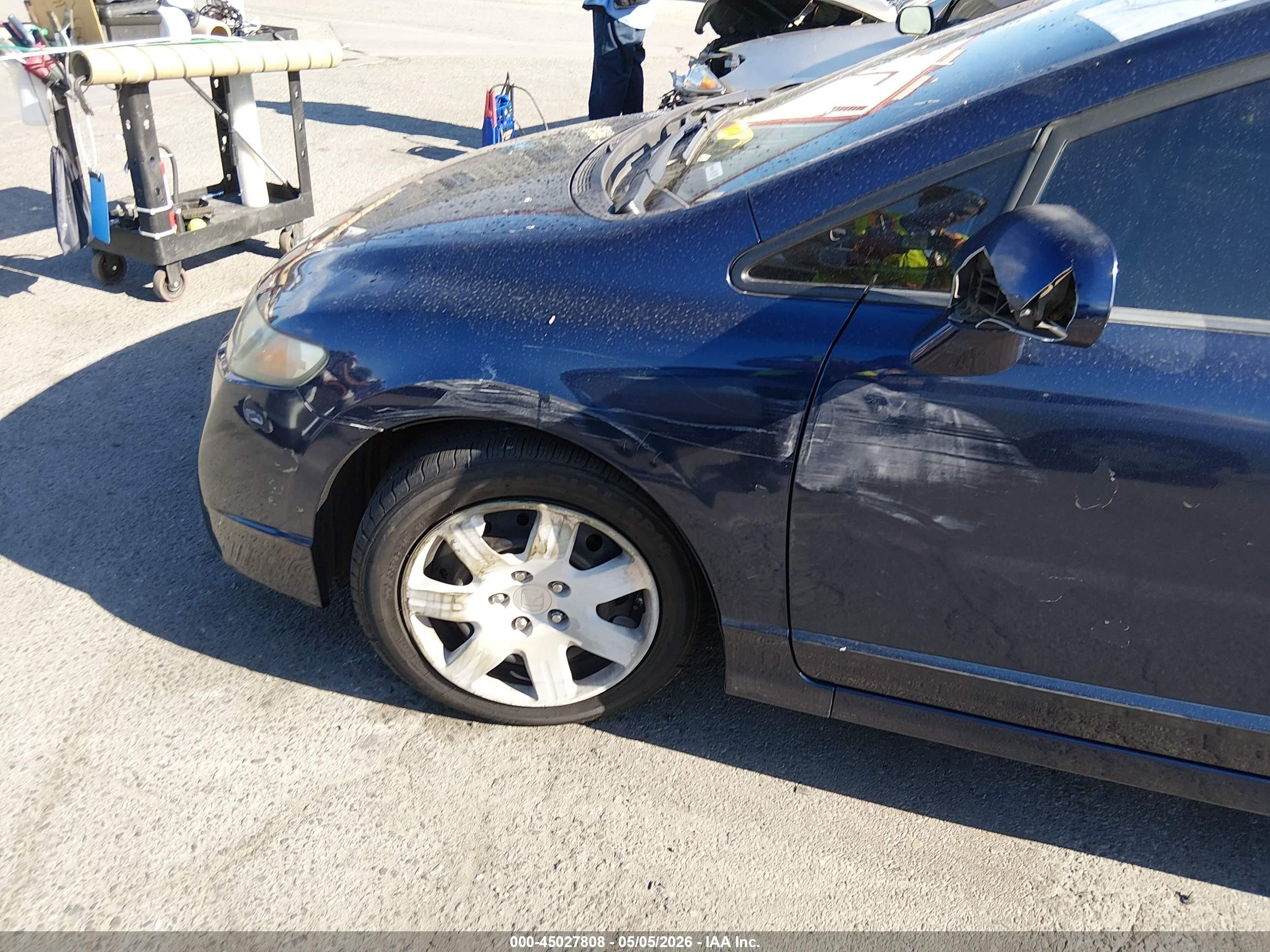 2009 Honda Civic Lx Blue vin: 1HGFA16599L021832