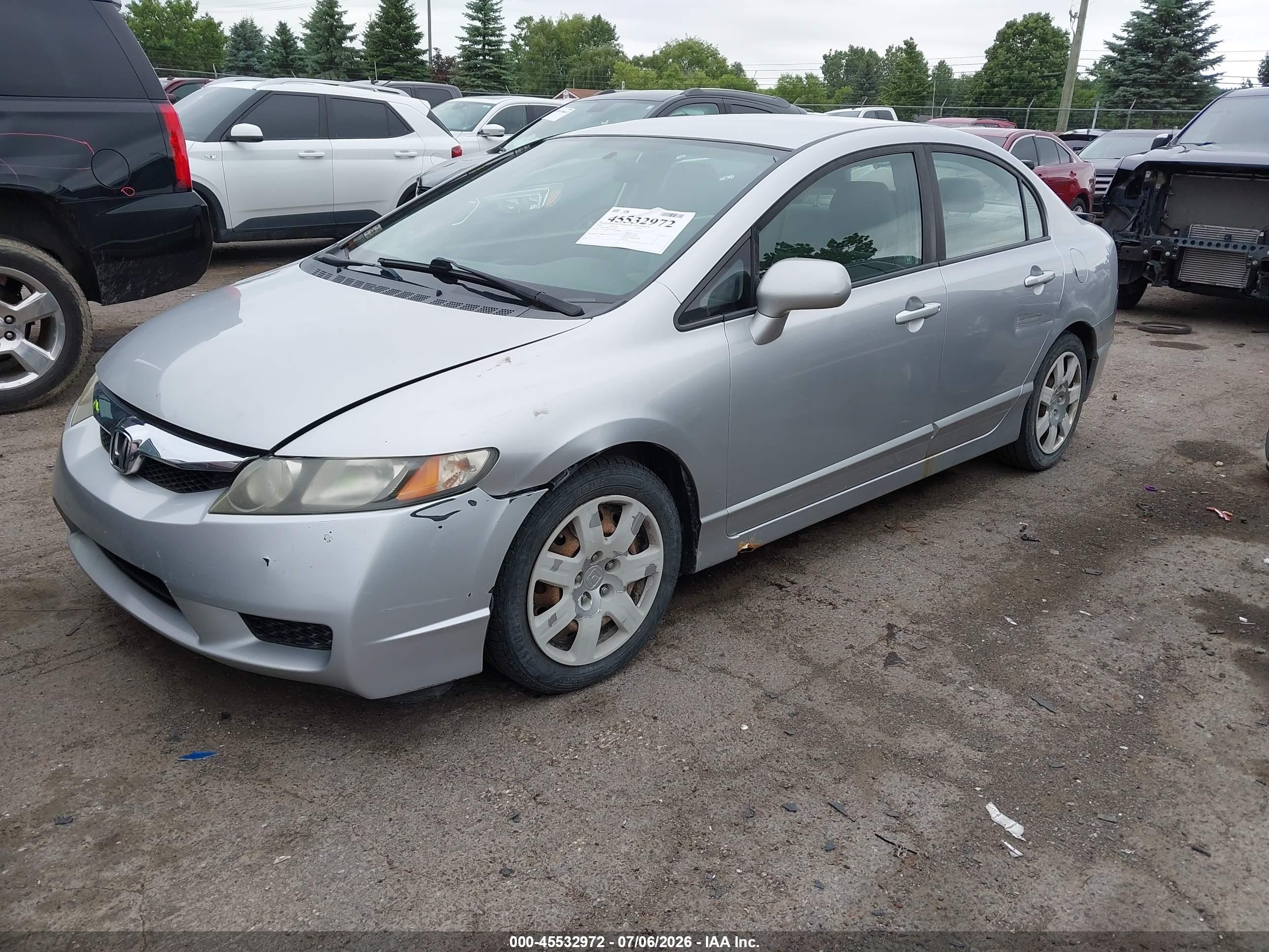 2009 Honda Civic Lx Silver vin: 1HGFA16599L023449