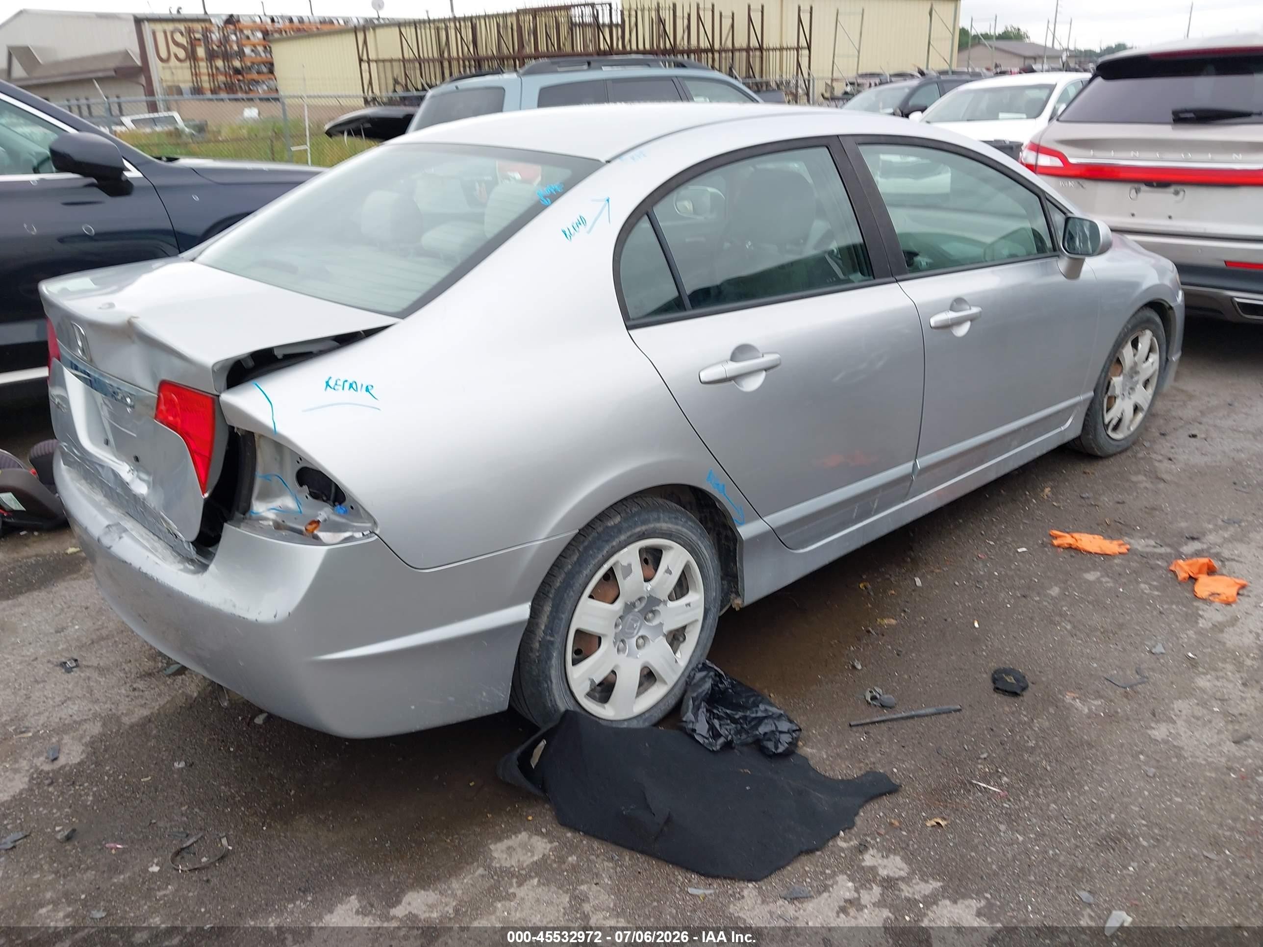 2009 Honda Civic Lx Silver vin: 1HGFA16599L023449