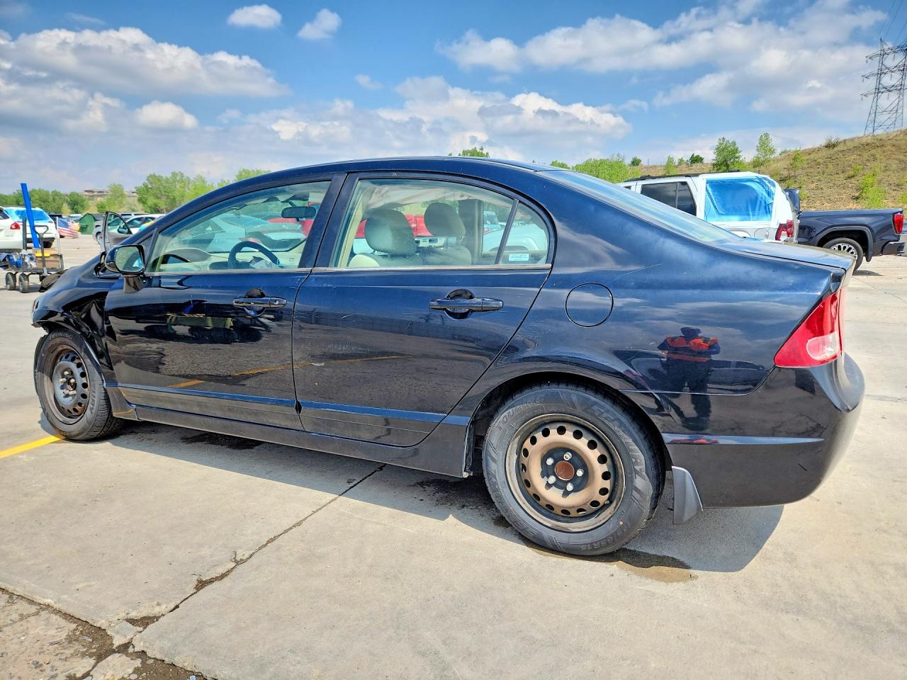 2006 Honda Civic Lx Black vin: 1HGFA165X6L030034