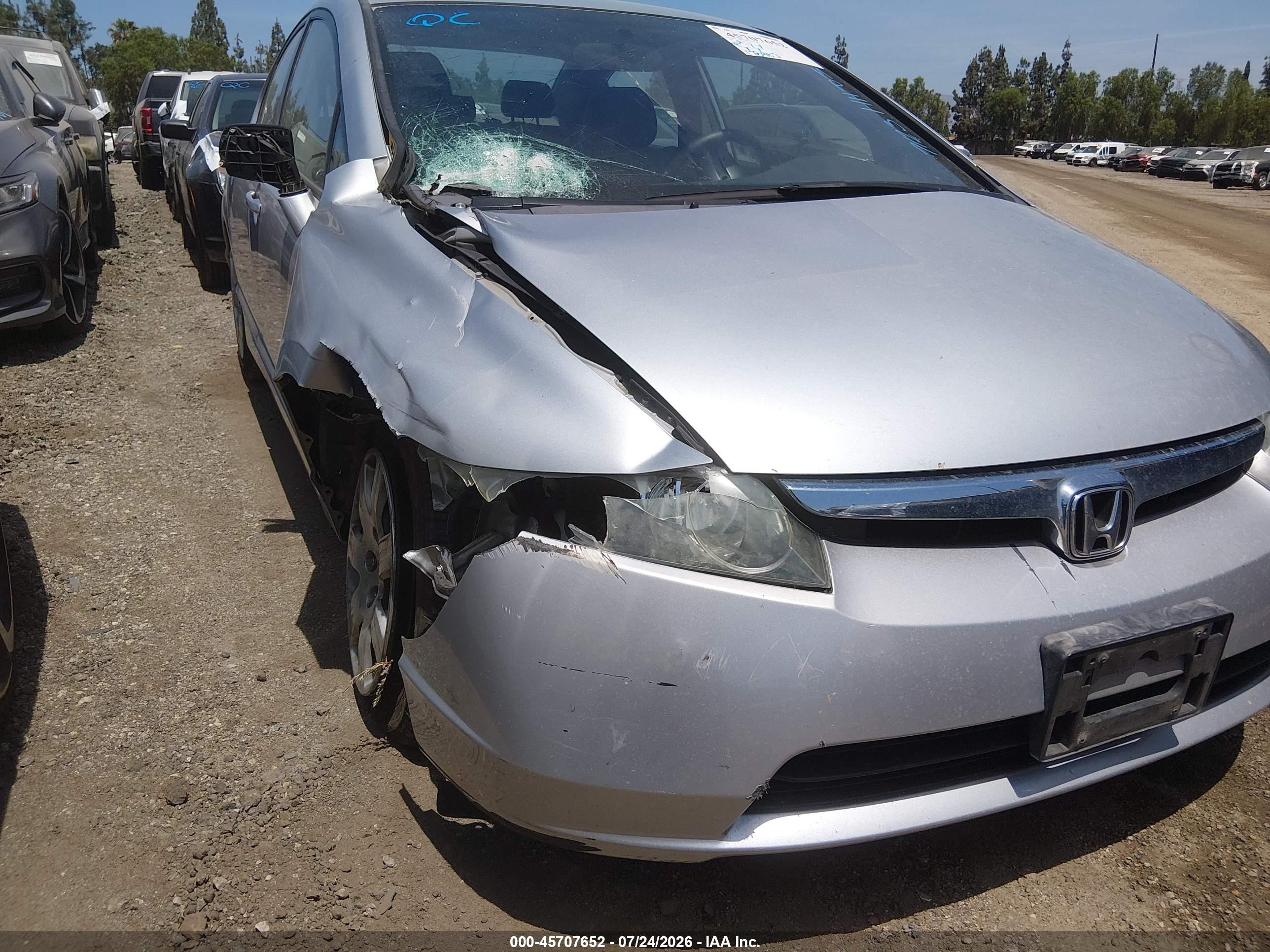 2006 Honda Civic Lx Серебряный vin: 1HGFA165X6L043401