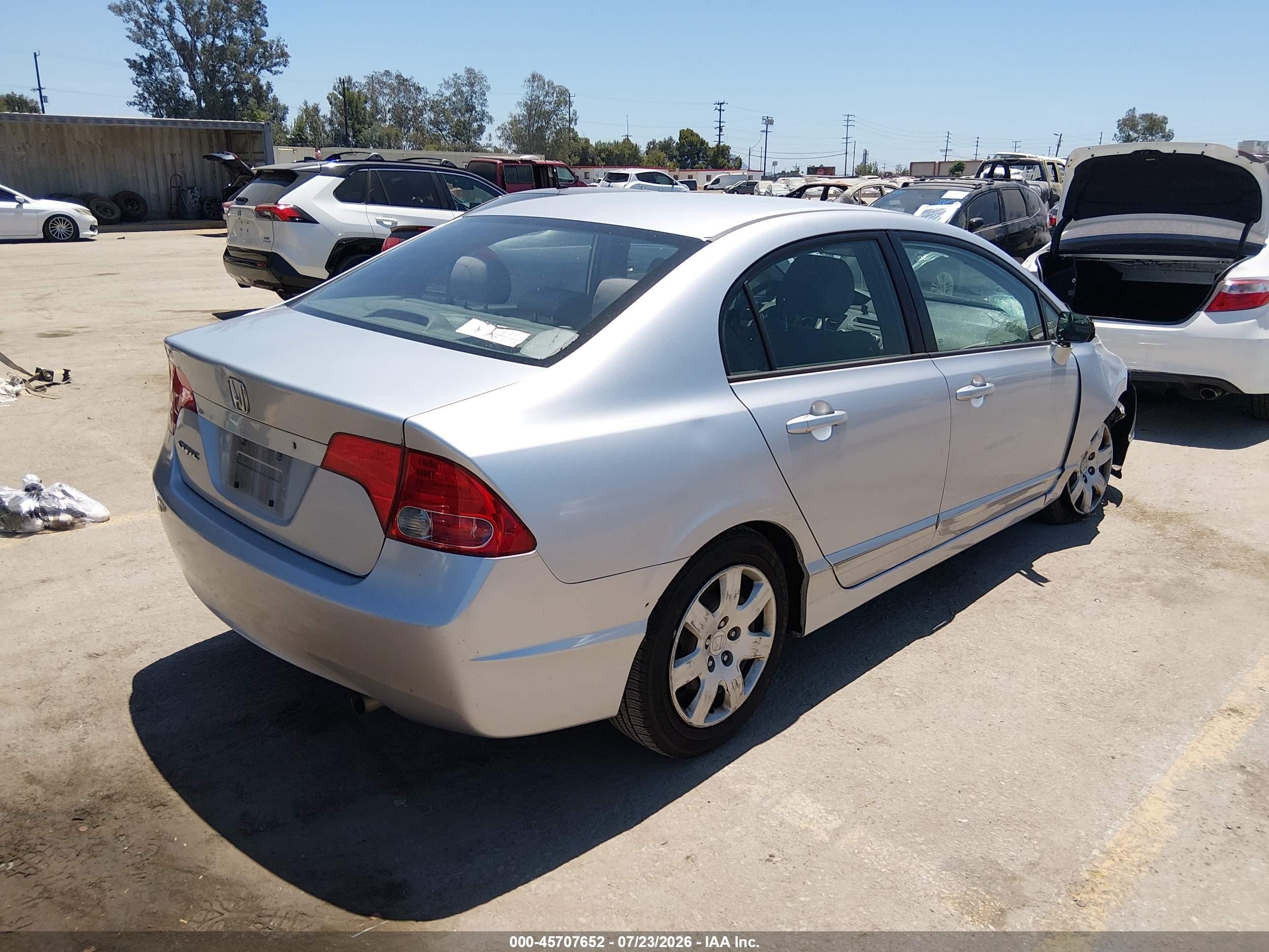 2006 Honda Civic Lx Серебряный vin: 1HGFA165X6L043401