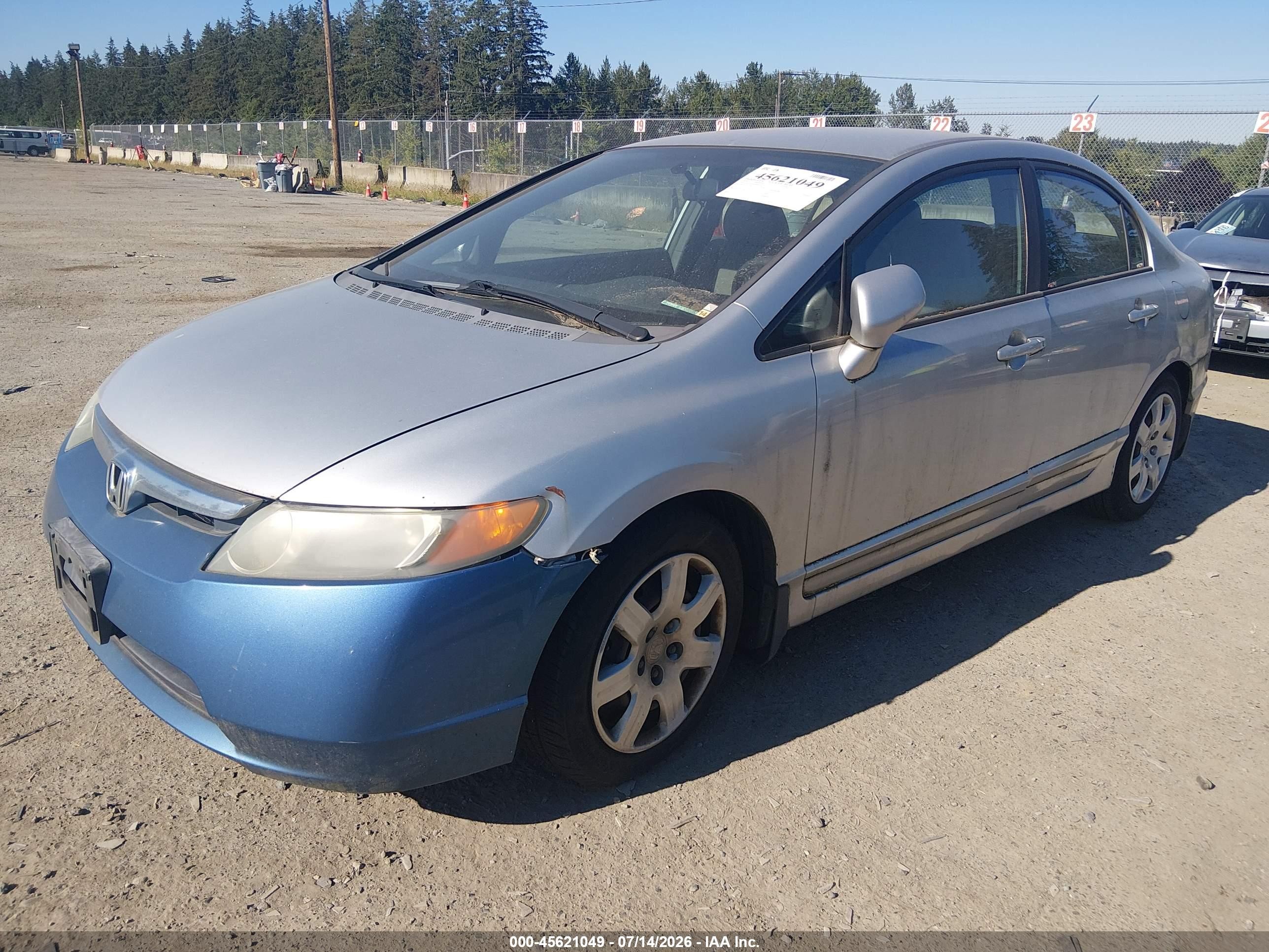 2006 Honda Civic Lx Серебряный vin: 1HGFA165X6L043530